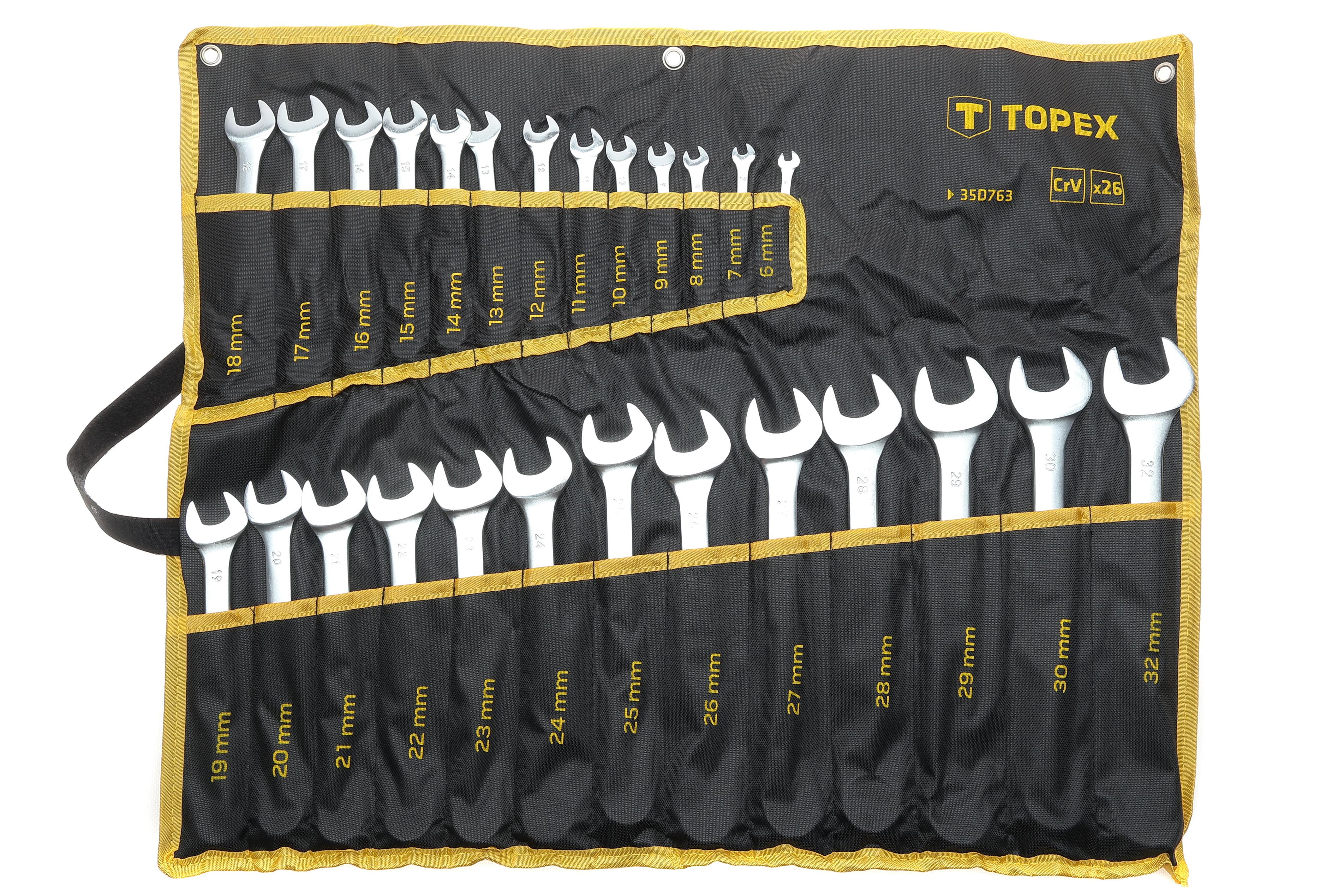 Набір ключів ріжково-накидних 6-32 мм 26 од.