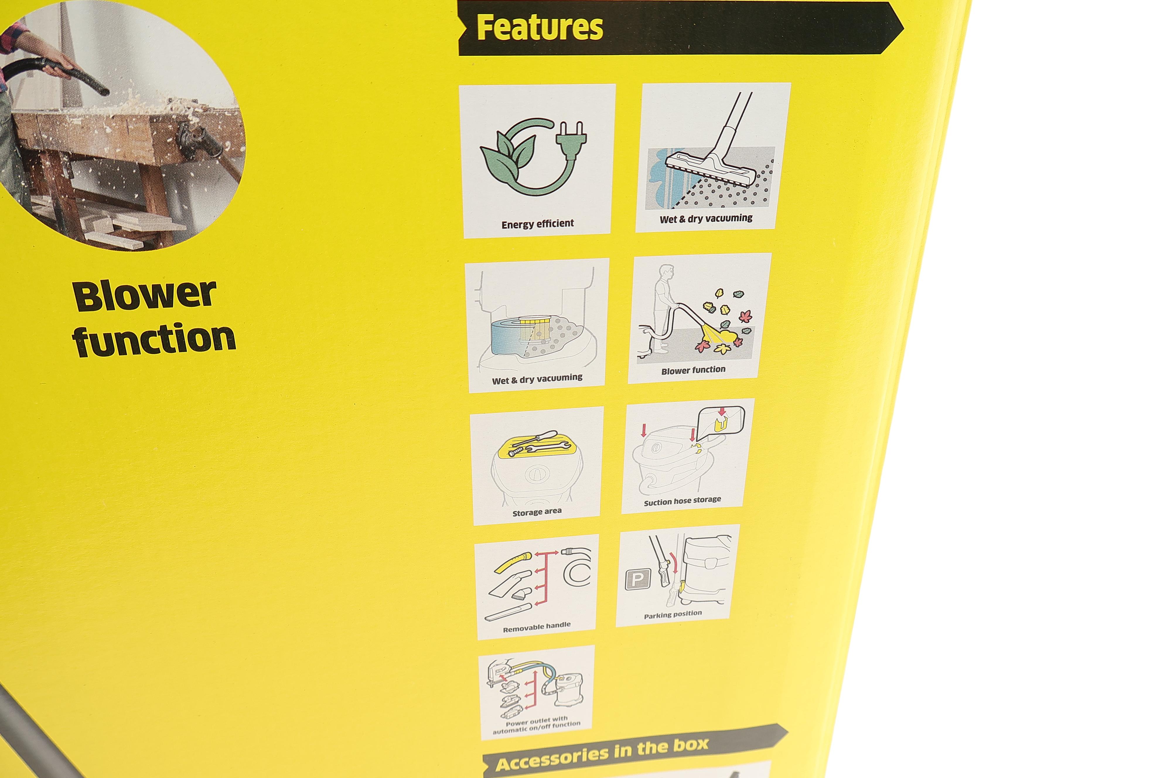 Пилосос для сухого/вологого прибирання WD 3 P V-17/4/20 (+ фільтр/мішок) (1000Вт)