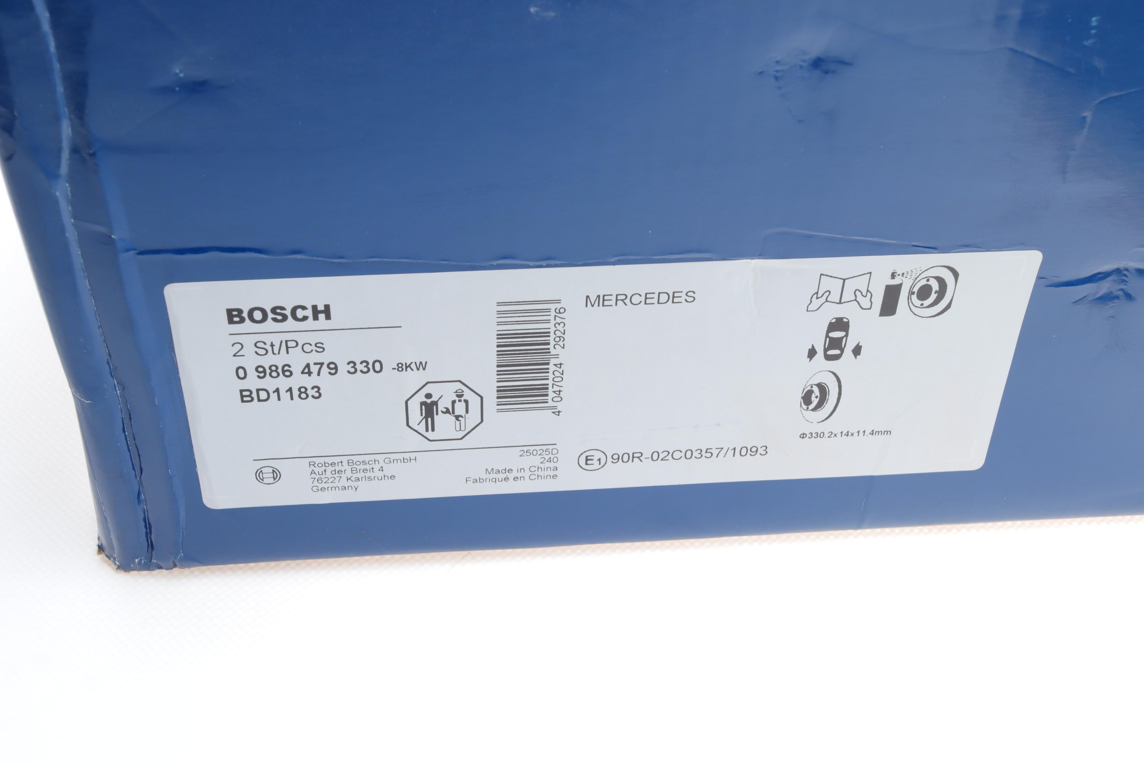 Диск гальмівний (задній) MB M-class (W164) 05-11 (330x14 (з покриттям) (повний)