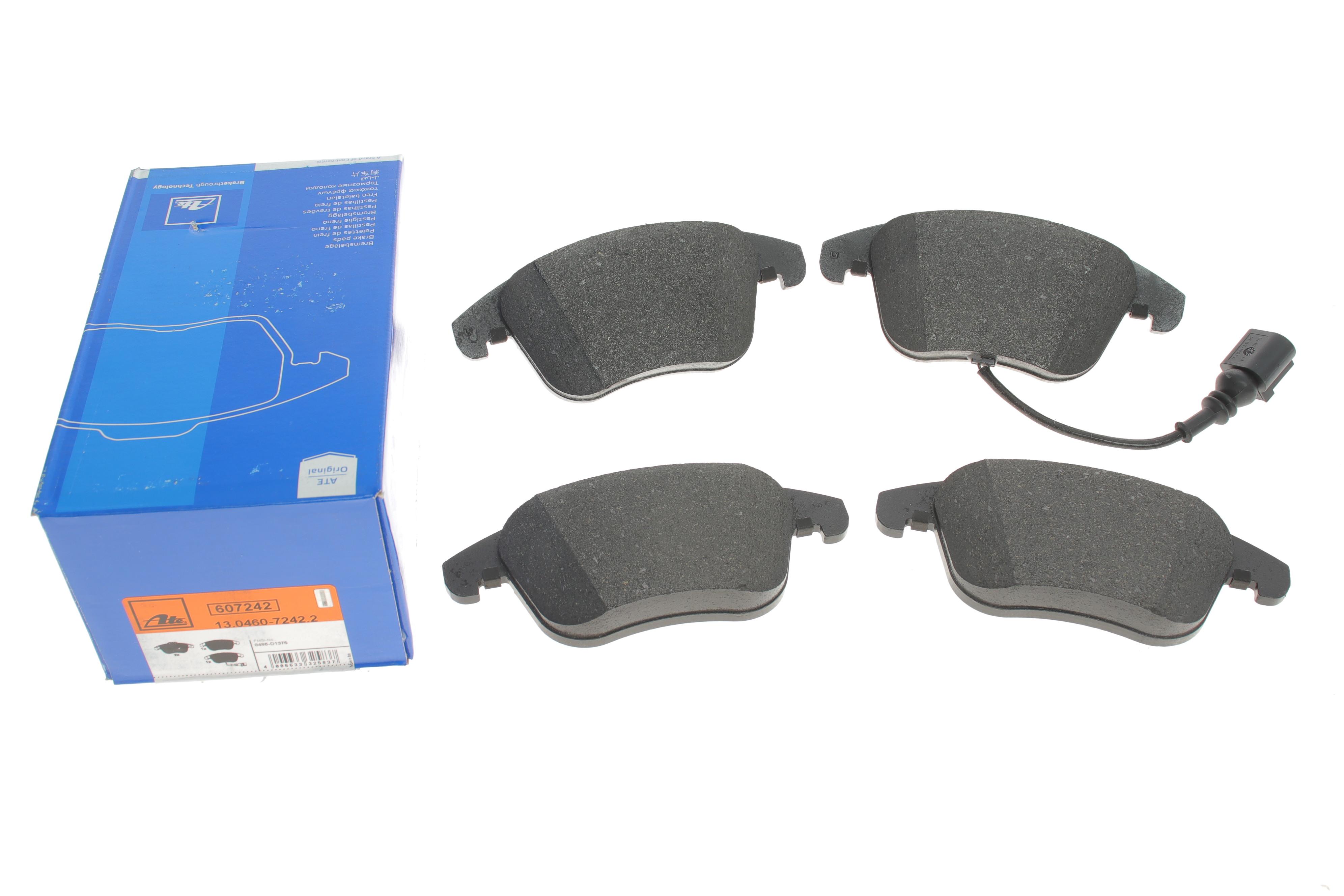 Колодки гальмівні (передні) Audi Q3 11-18/Tiguan 07-/Sharan 10- (Ate) (+датчик)