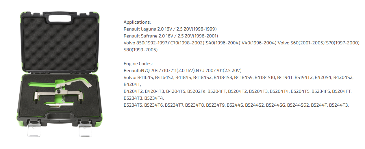 Инструмент регулировки зубчатого ремня Renault/ Volvo 16V/ 20V