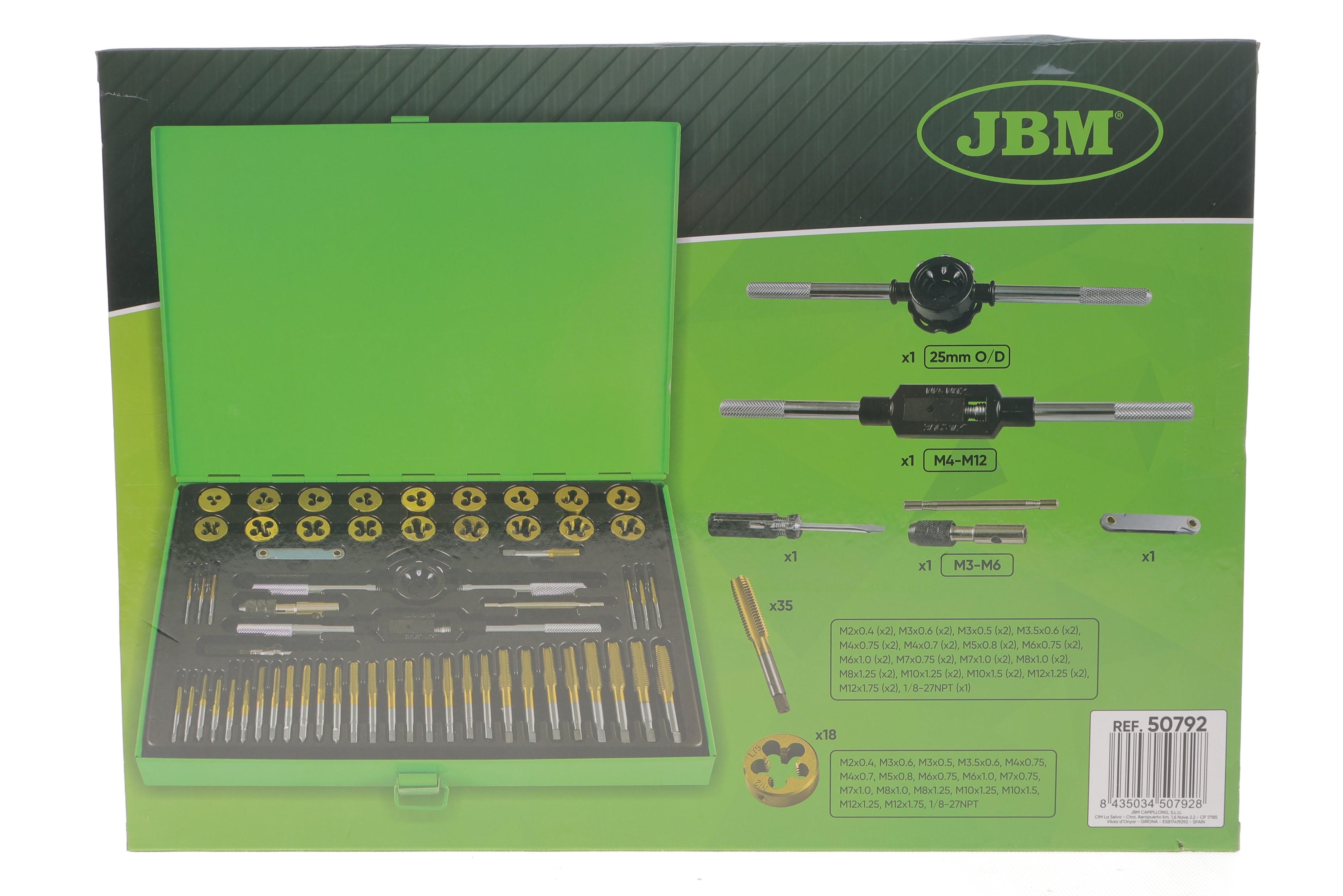 Набір інструментів для нарізки різьби (мітчики і плашки) (58 предметів)