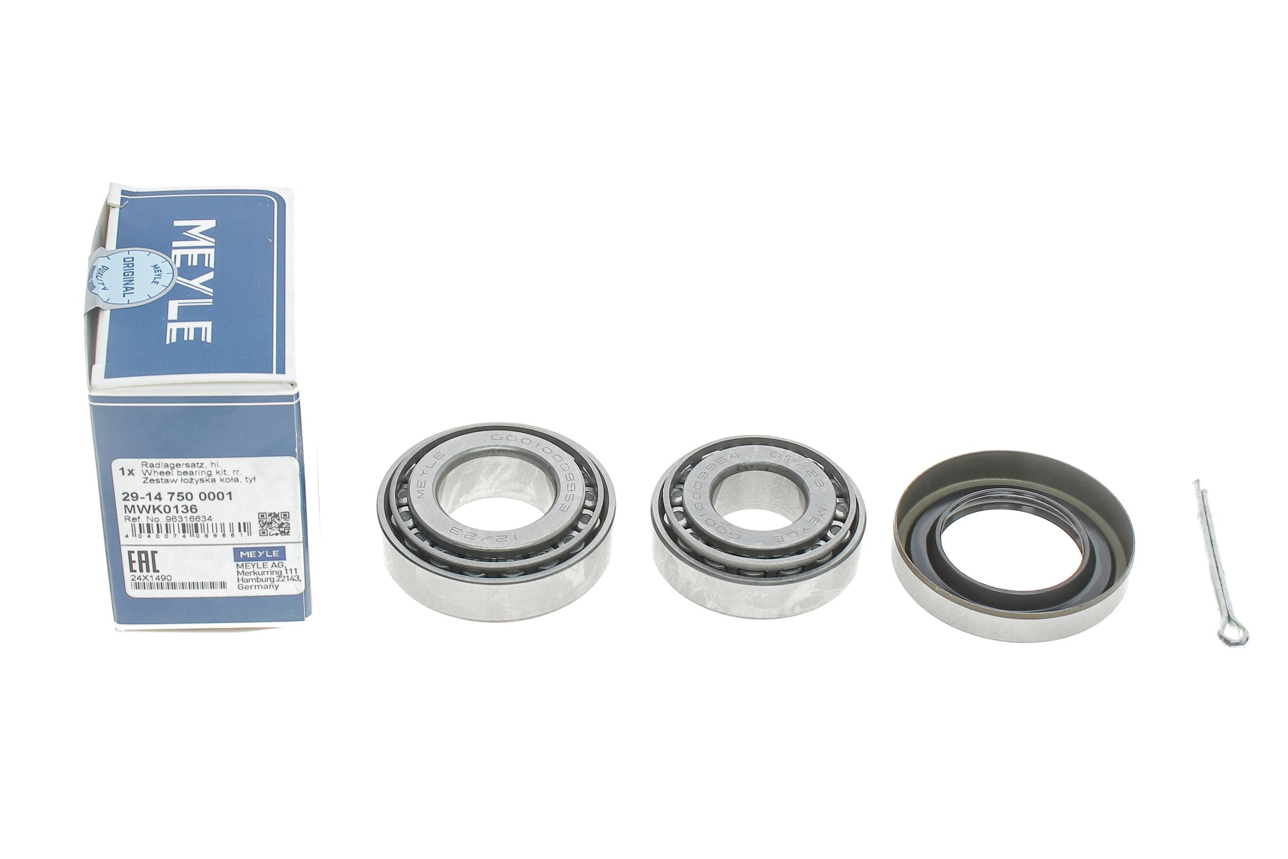 Підшипник маточини (задньої) Daewoo Matiz 98- (25x52x16/20x47x16) (к-кт)