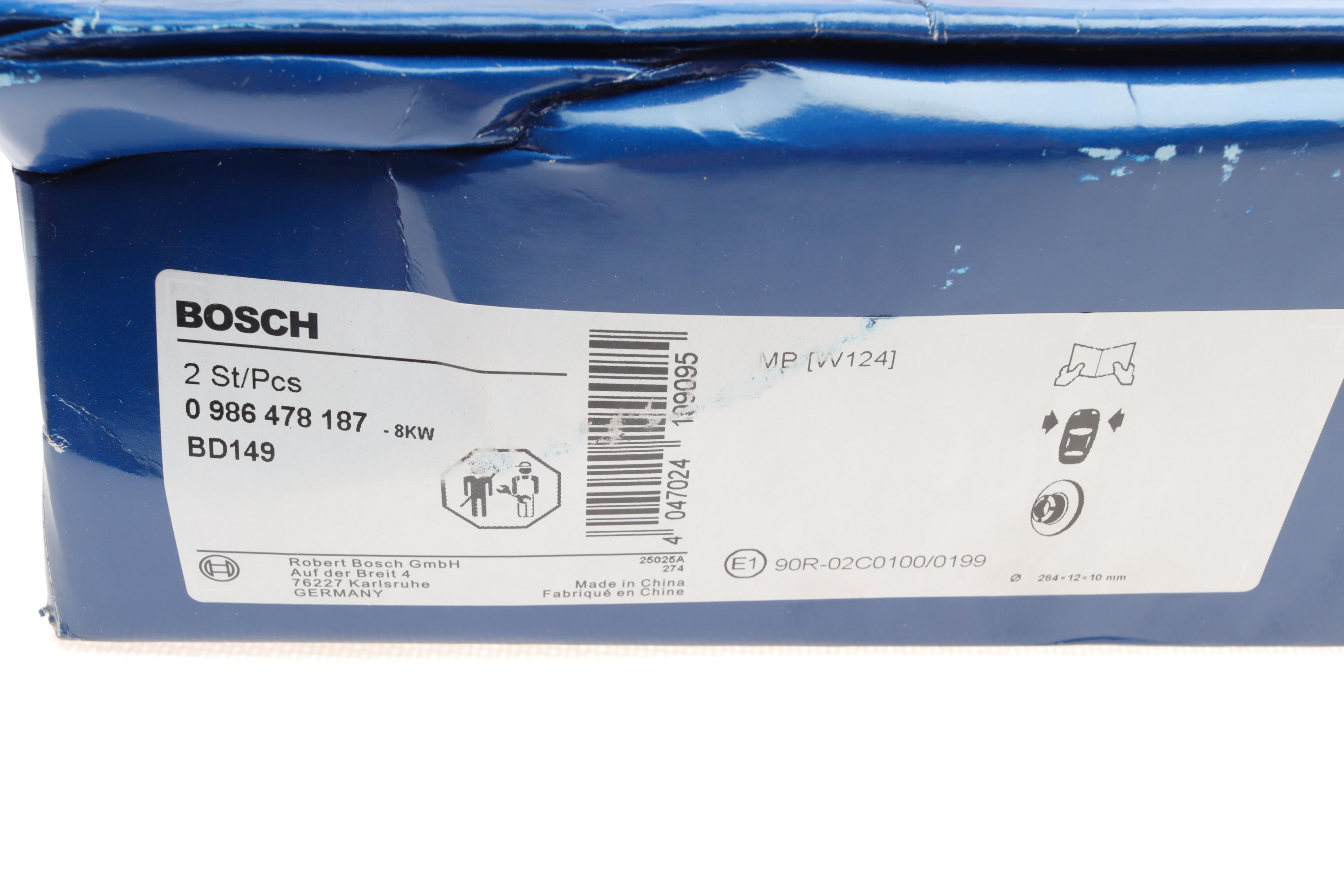 Диск гальмівний (передній) MB E-class (W124) -97 (284x12)