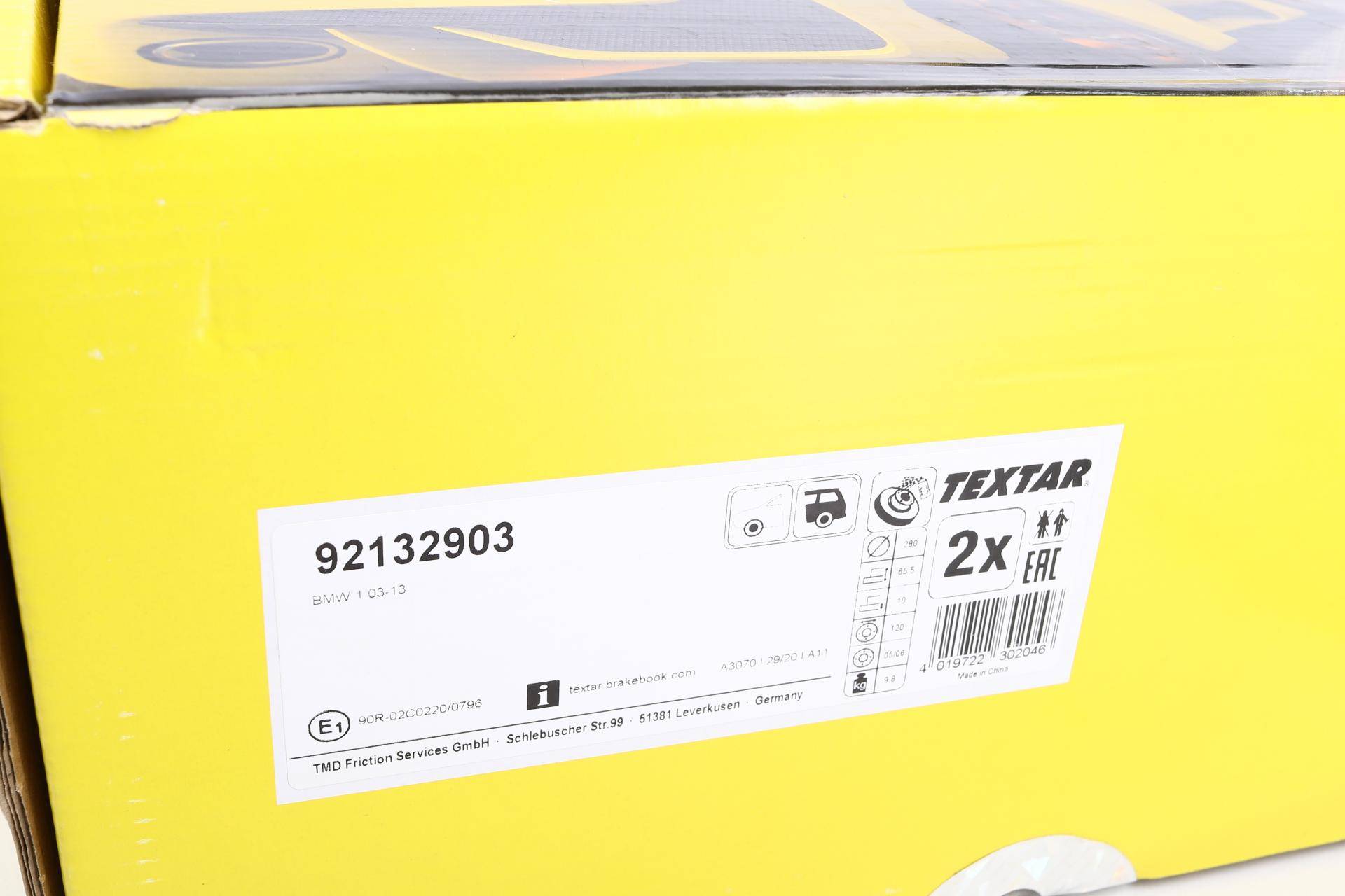 Диск гальмівний (задній) BMW 1 (E81/E87) 04-11 (280x10) PRO