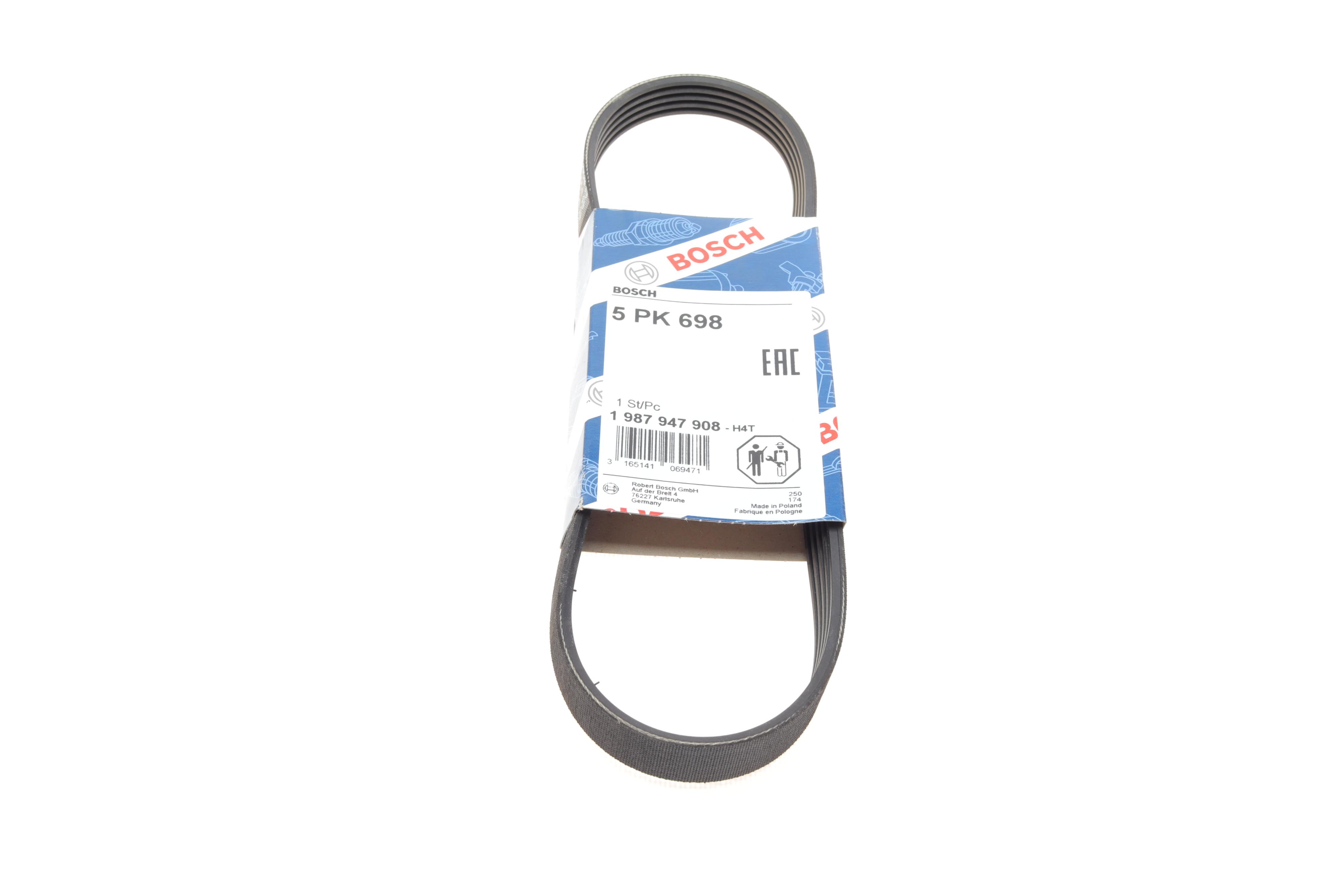 Ремінь генератора Ford Escort VI/VII/Peugeot 405 1.8 D/TD 88-99 (5PK698)