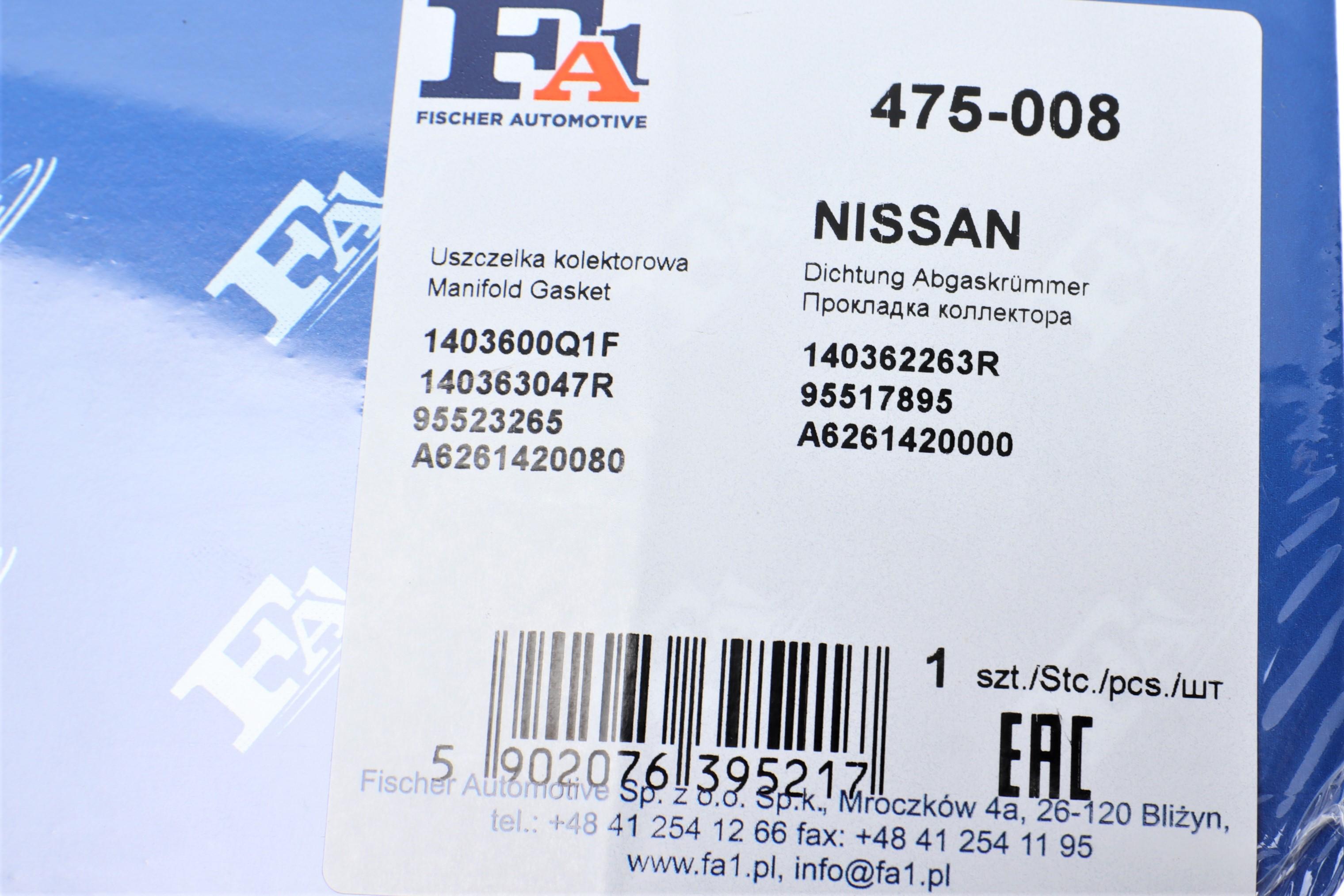 Прокладка коллектора выпускного MB Vito OM622/Opel Vivaro/Renault Trafic 1.6 dCi/CDTI 14-