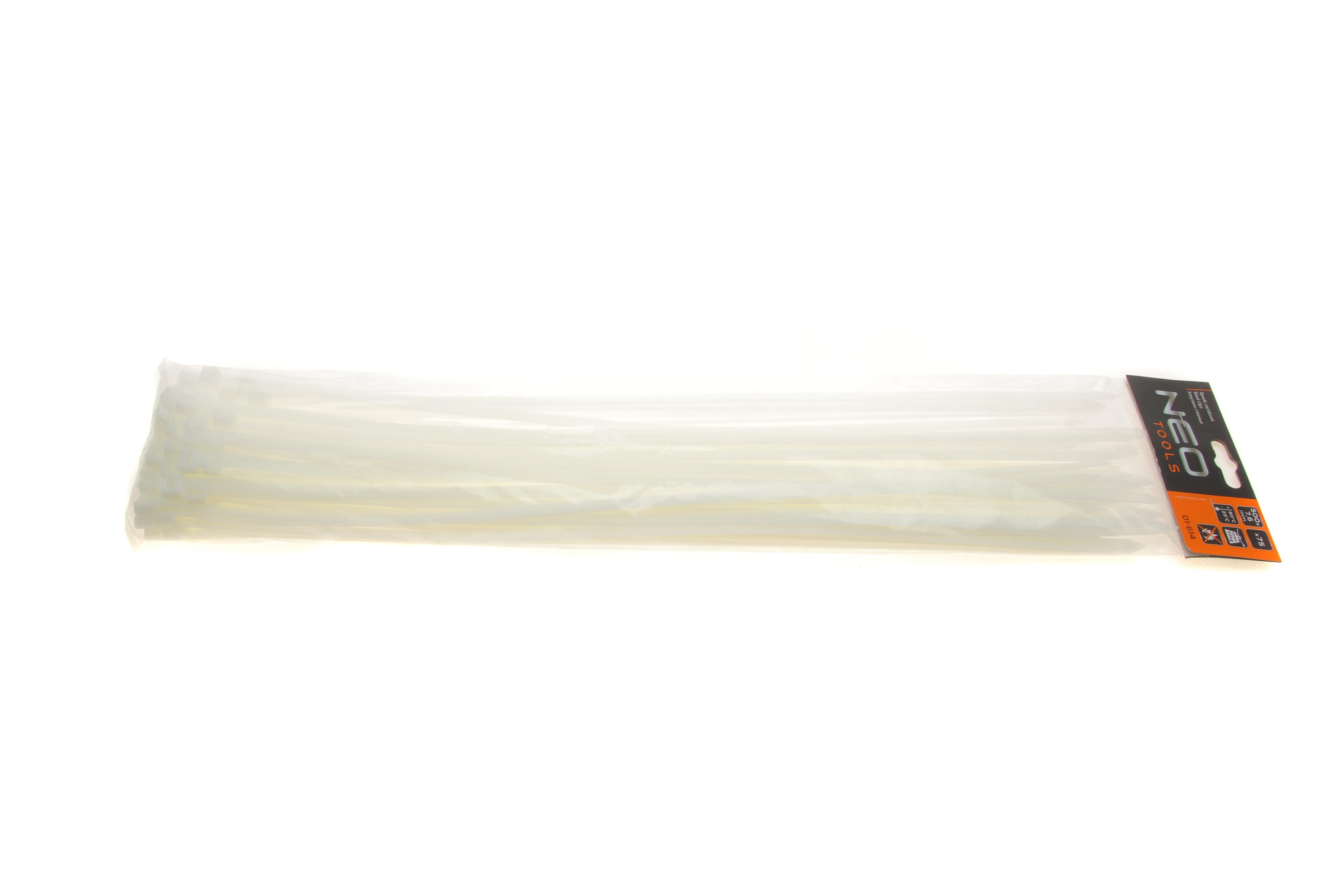 Набір стяжок пластикових 7,6x500 мм 75 од. (біла)