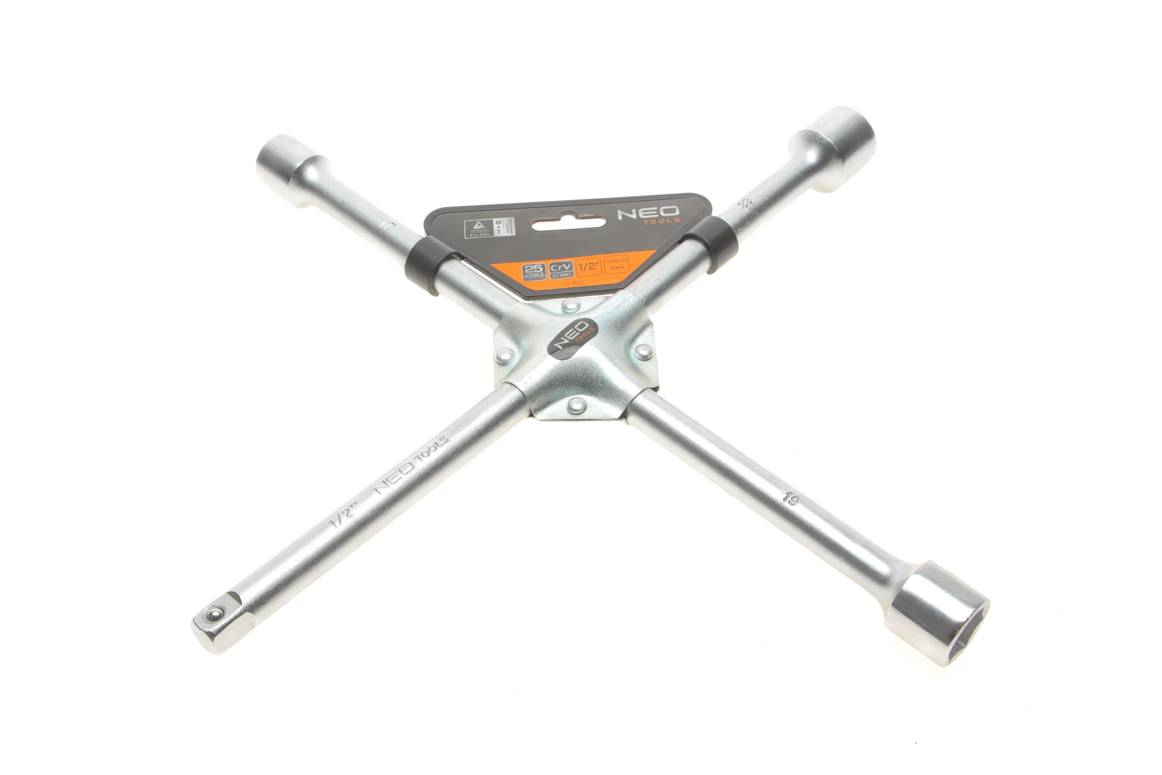 Ключ баллонный крестовой 17x19x21x1/2"