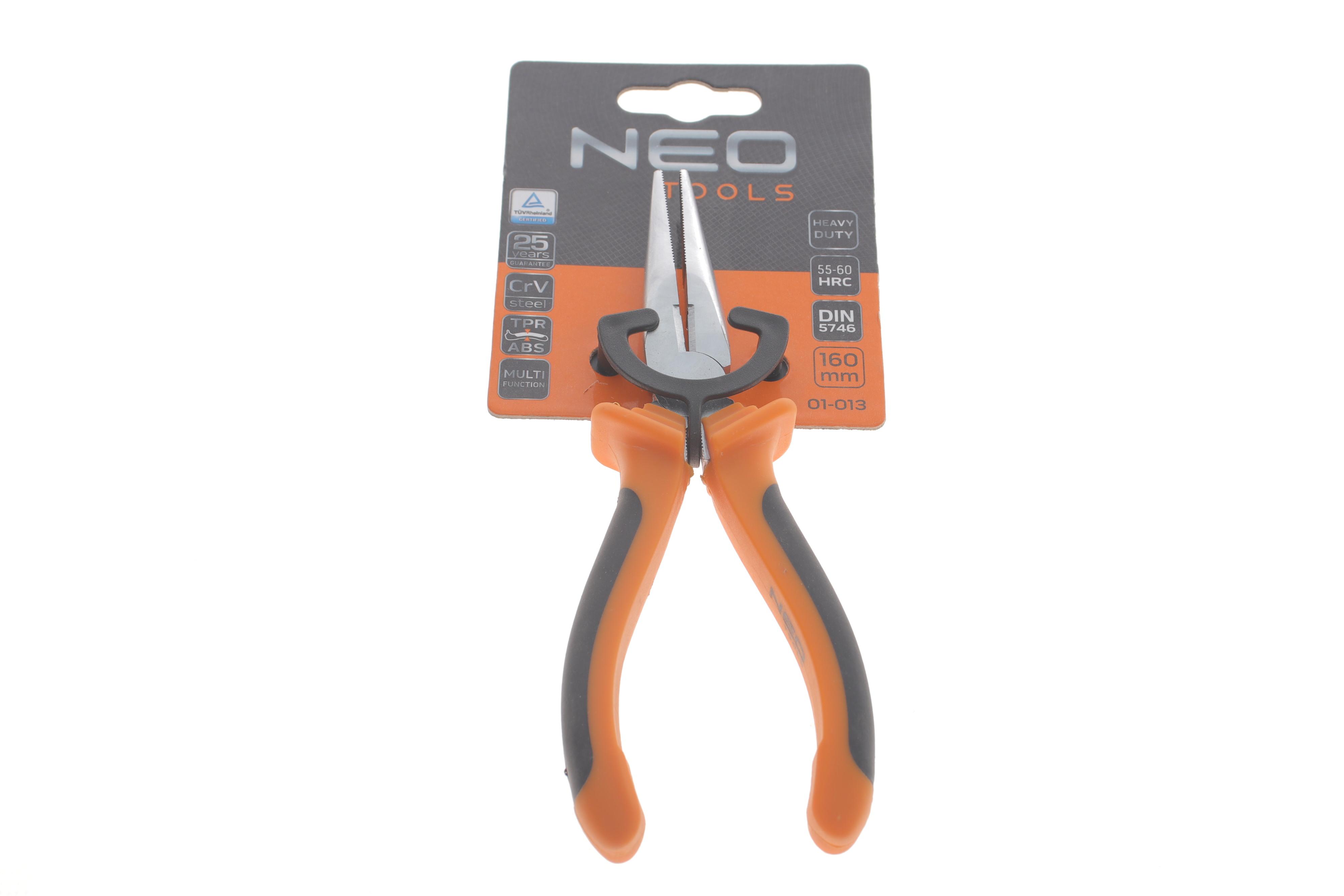 Плоскогубці з подовженими губками 6" L-160 мм