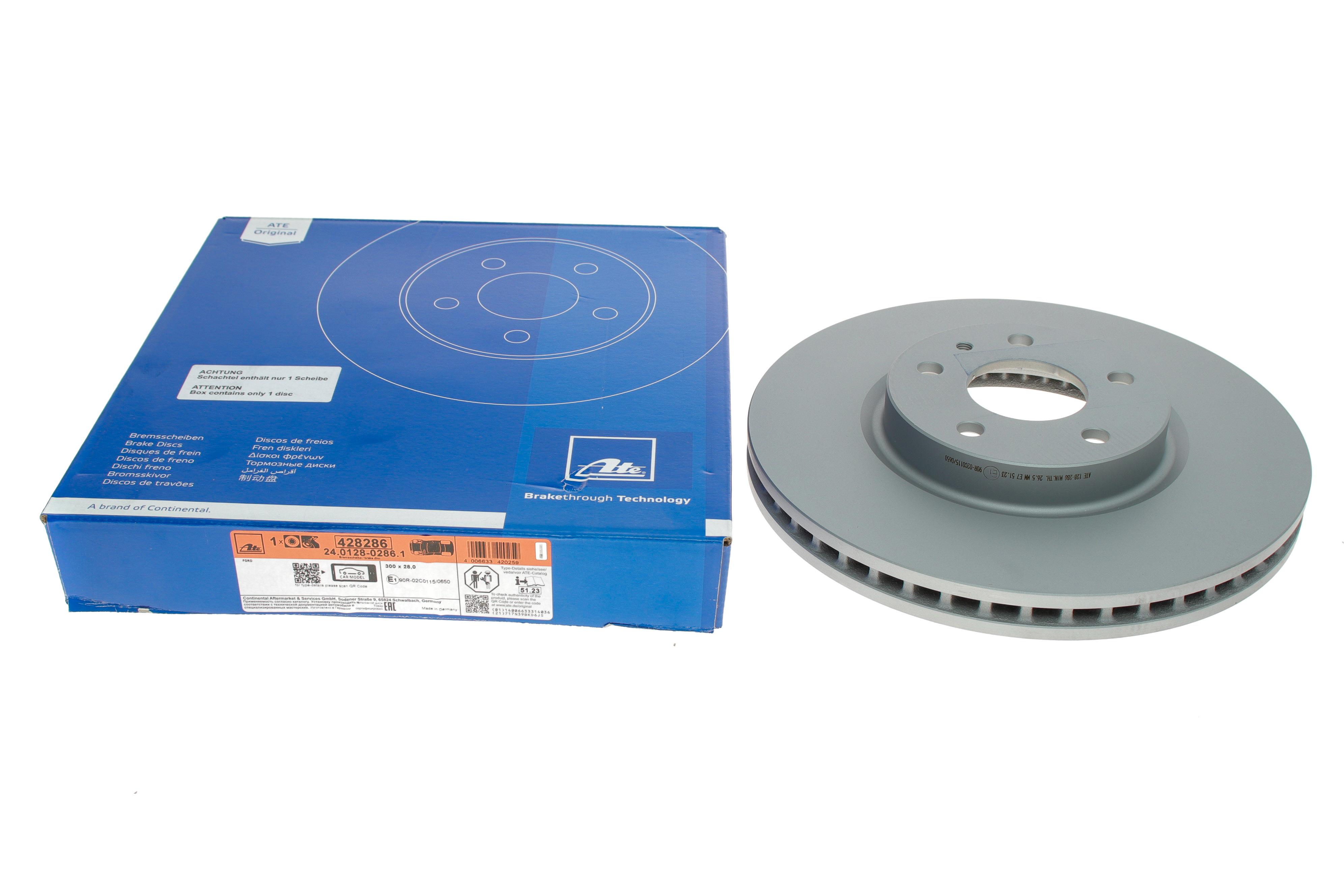 Диск гальмівний (передній) Ford Mondeo V 13- (300x28) (з покриттям) (вентильований)