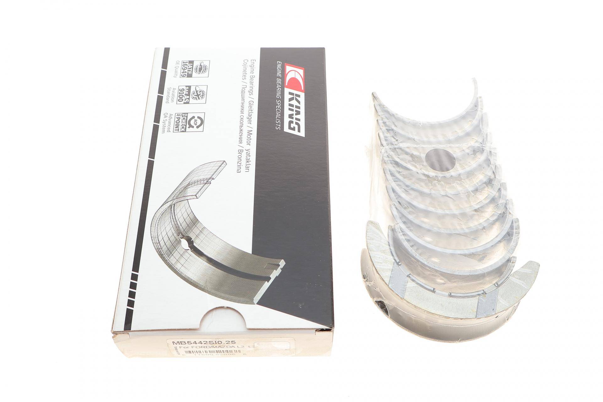 Вкладиші корінні Ford Transit/Mondeo III/Focus 1.8/2.0 98-15 (+0.25)