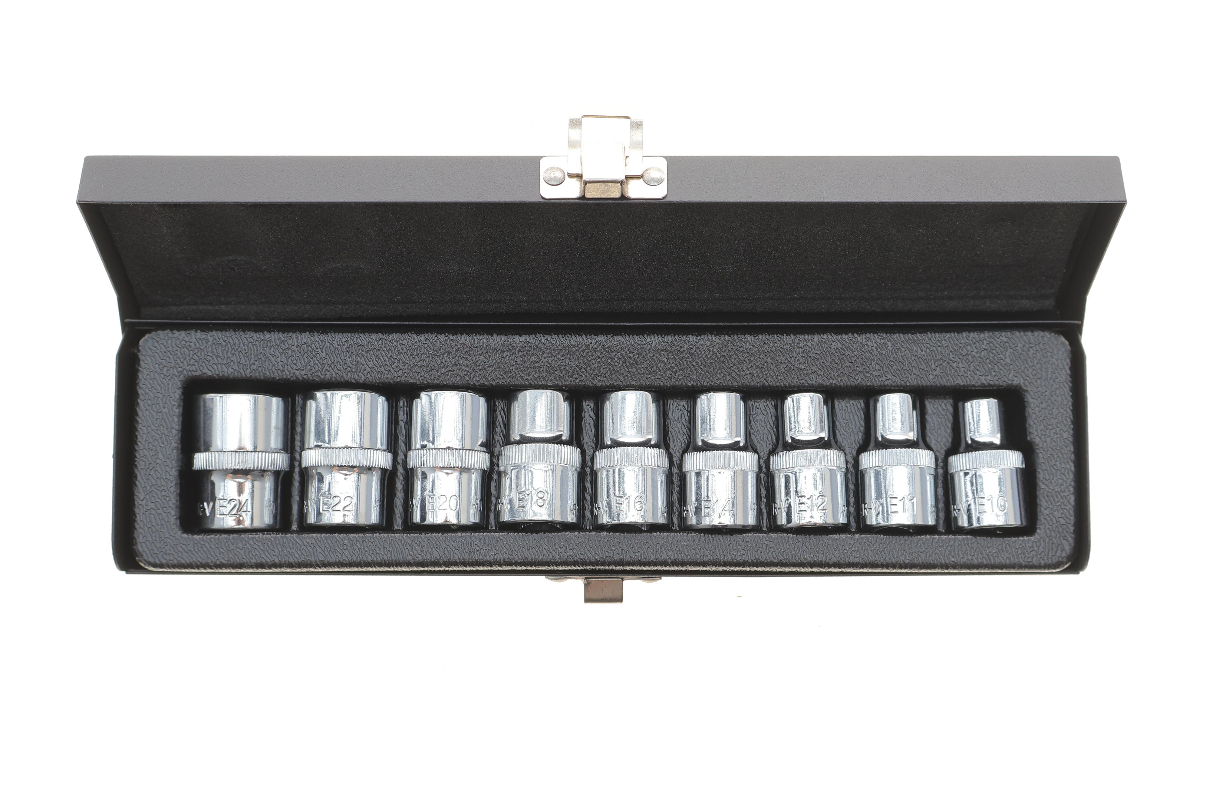 Набір головок E-профілем 1/2" E10-E24 9 од.