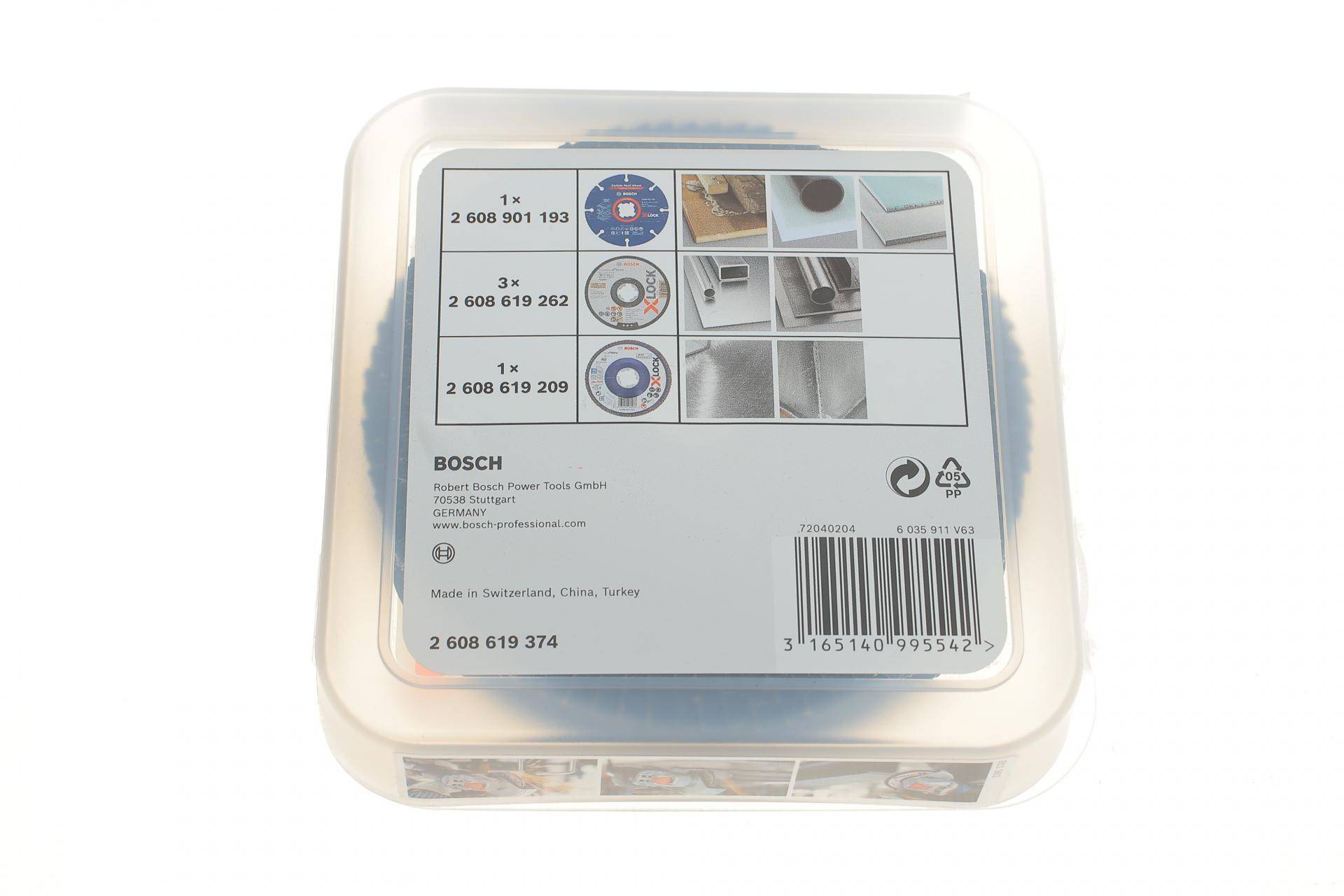 Набір кругів відрізних та дисків шліфувальних 125x1x22,23 мм X-LOCK CMW 5 од.