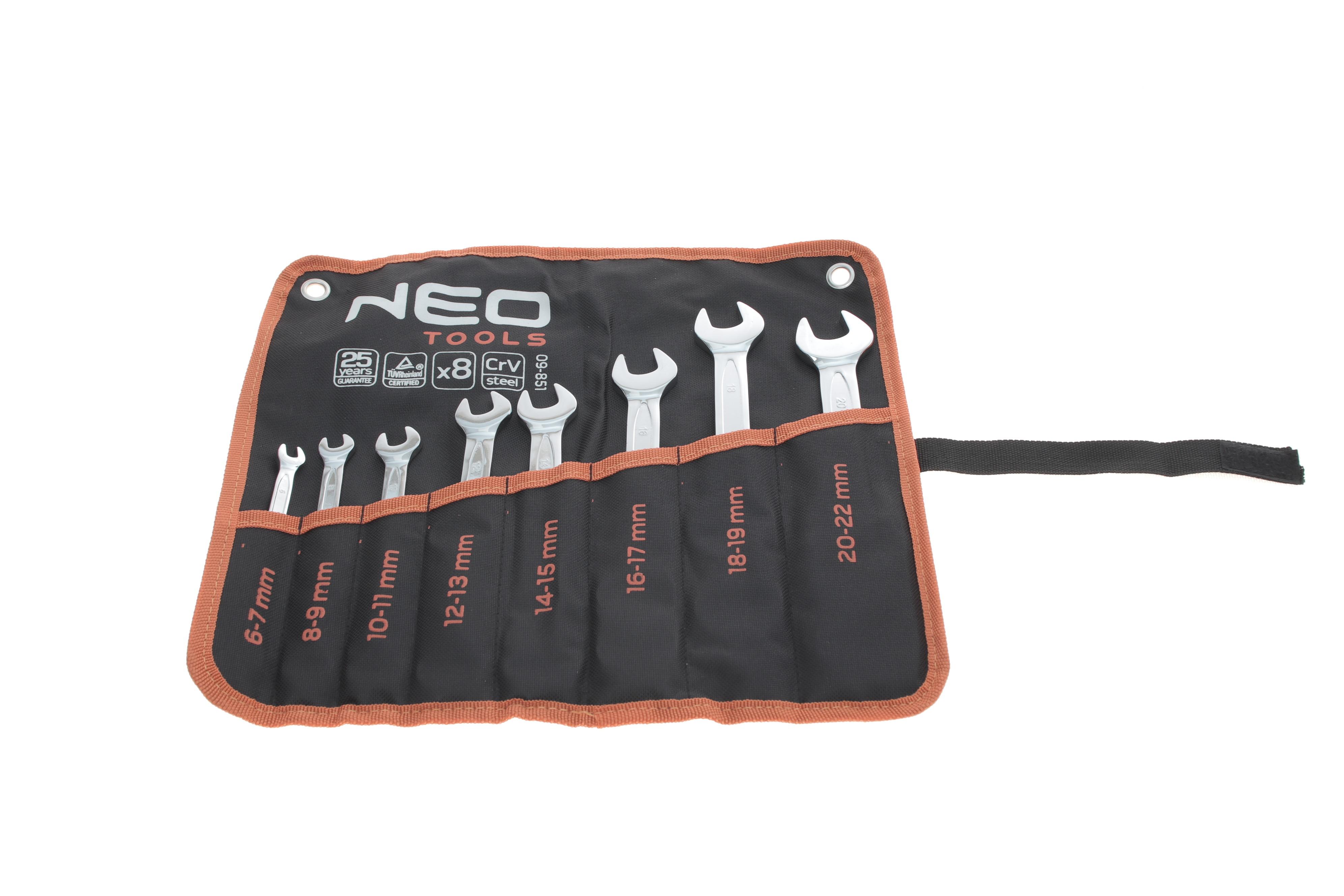 Набір ключів ріжкових 6x7-20x22 мм 8 од.