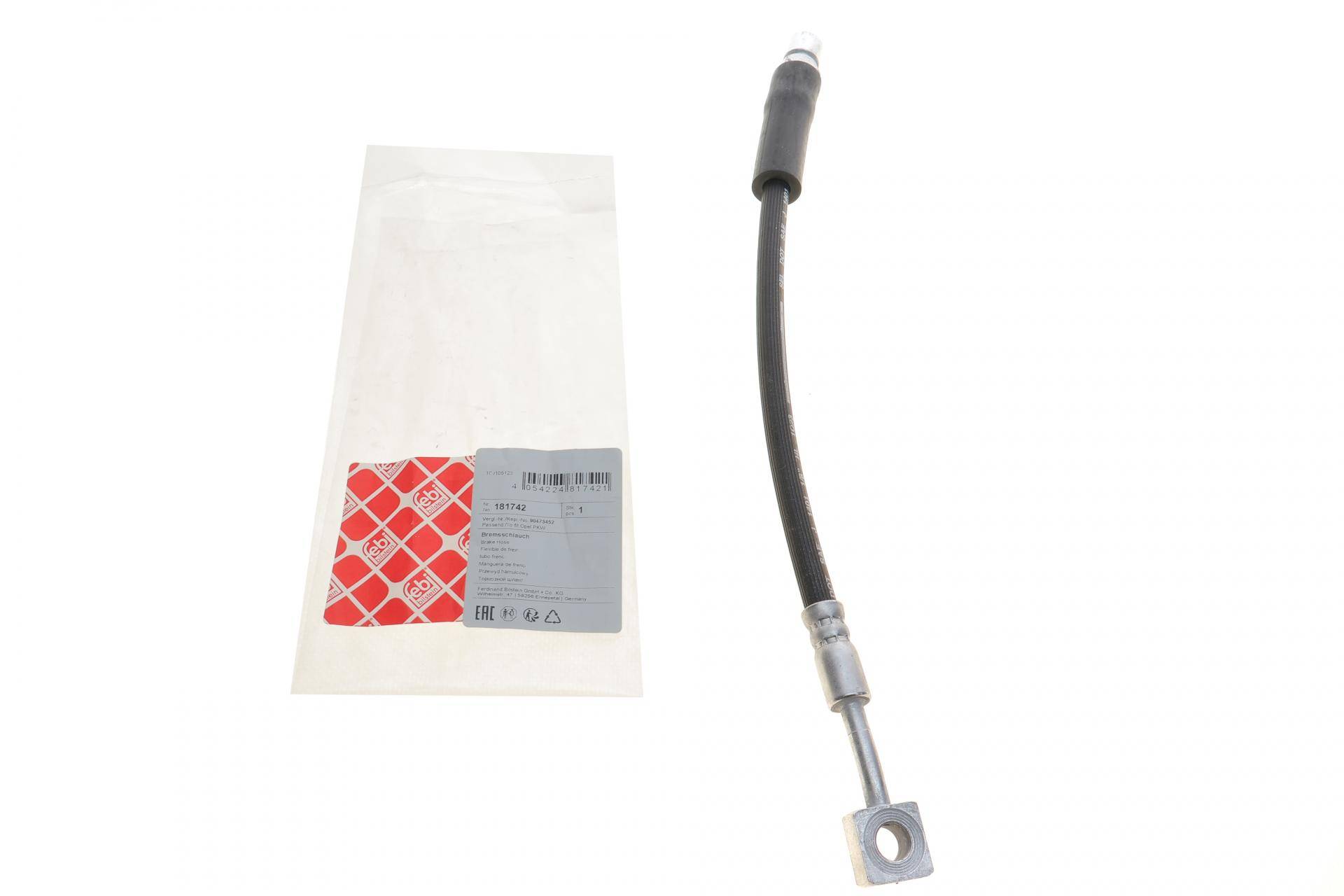 Шланг гальмівний (передній) Daewoo Lanos 97- (L=345mm)