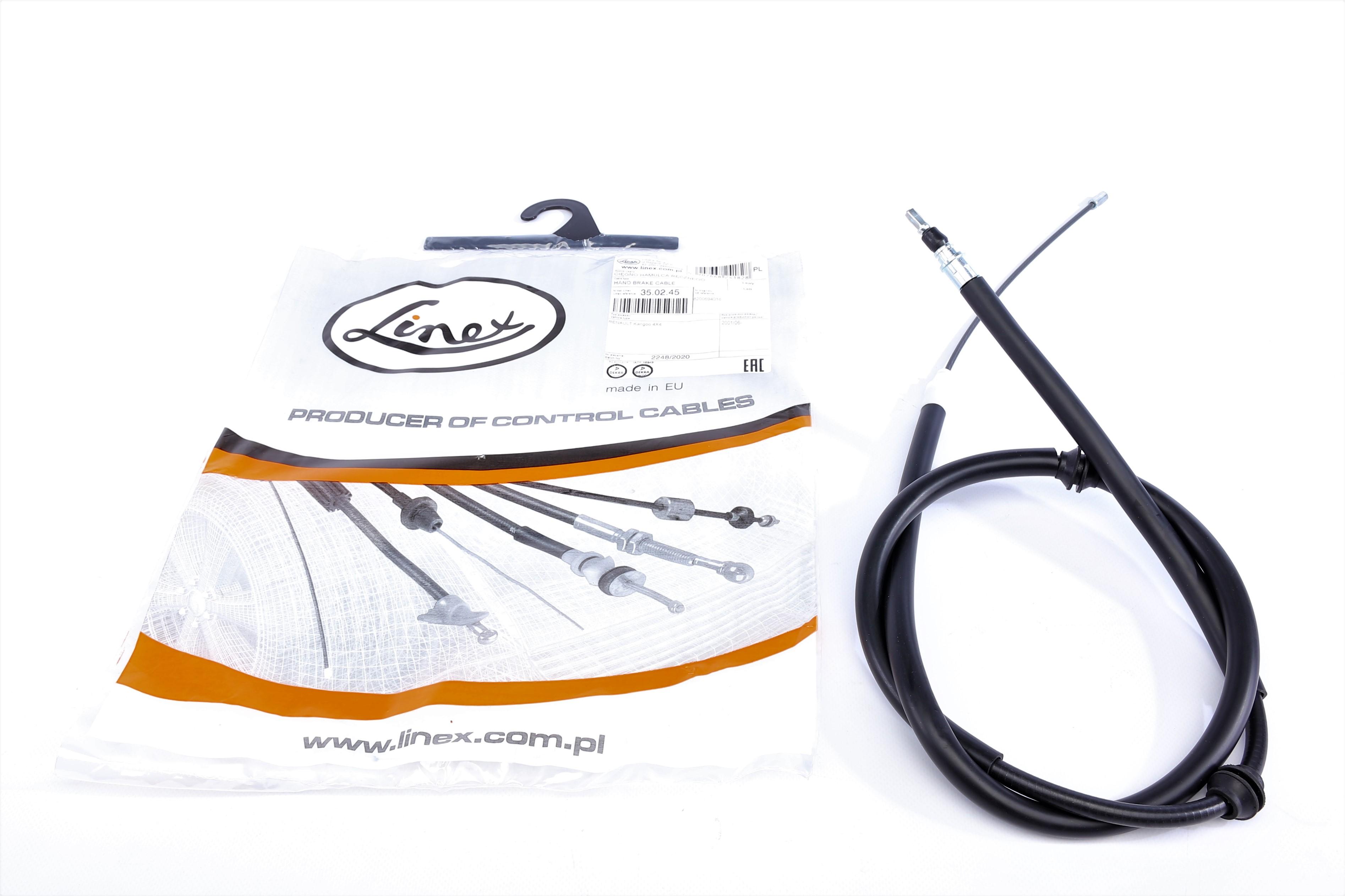 Трос ручника (задній) (L) Renault Kangoo (4x4) (1525/1235 мм)