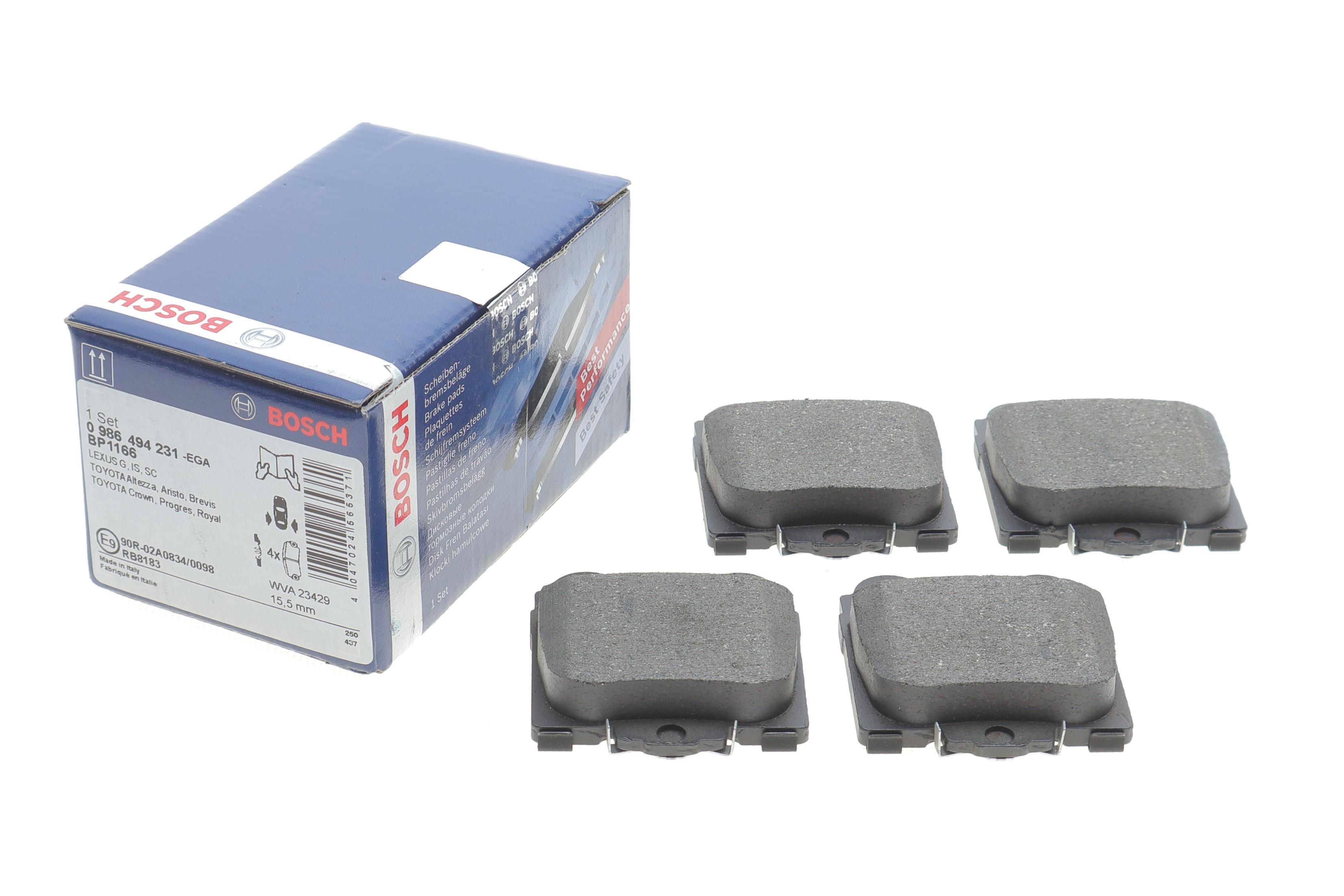 Колодки гальмівні (задні) Lexus GS II/IS I 97-05/Toyota Crown VI 99-03