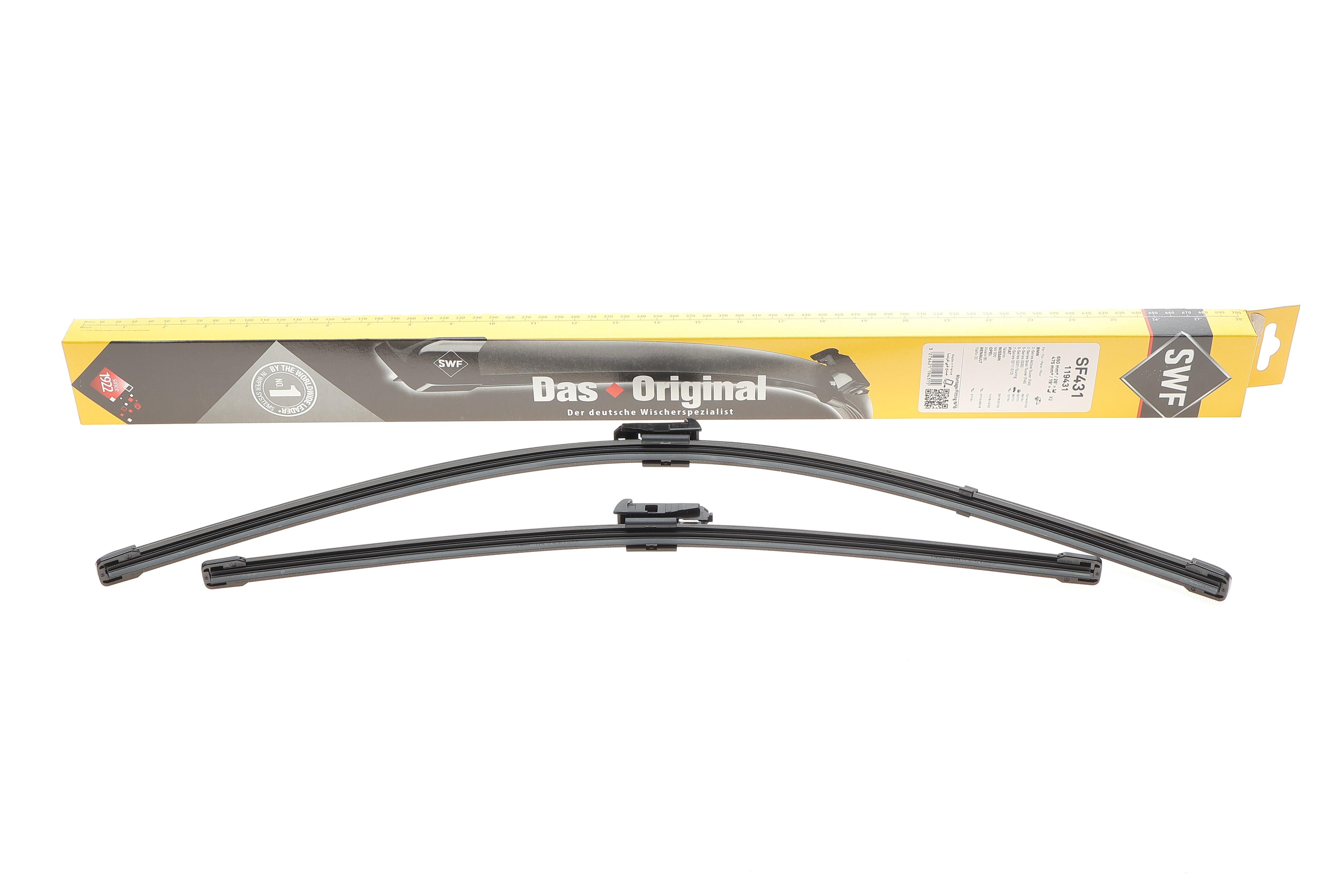 Щітки склоочисника (650/475mm) BMW 2/5/7 15-/Renault Trafic III 14- Aerotwin (безкаркасна)