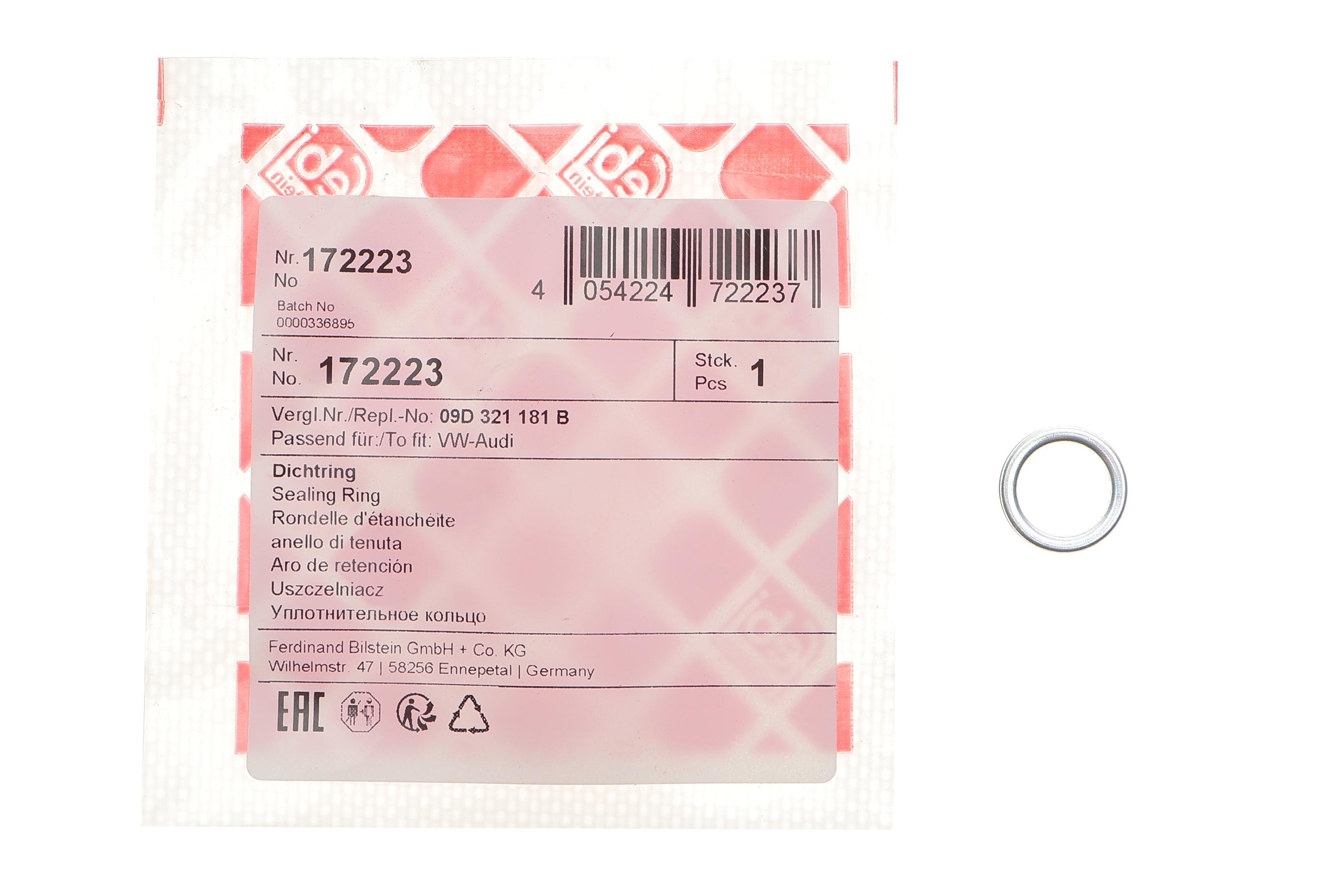 Прокладка пробки зливної масляного піддону VW Crafter/T5 03- (11.9x16.6x2.2)