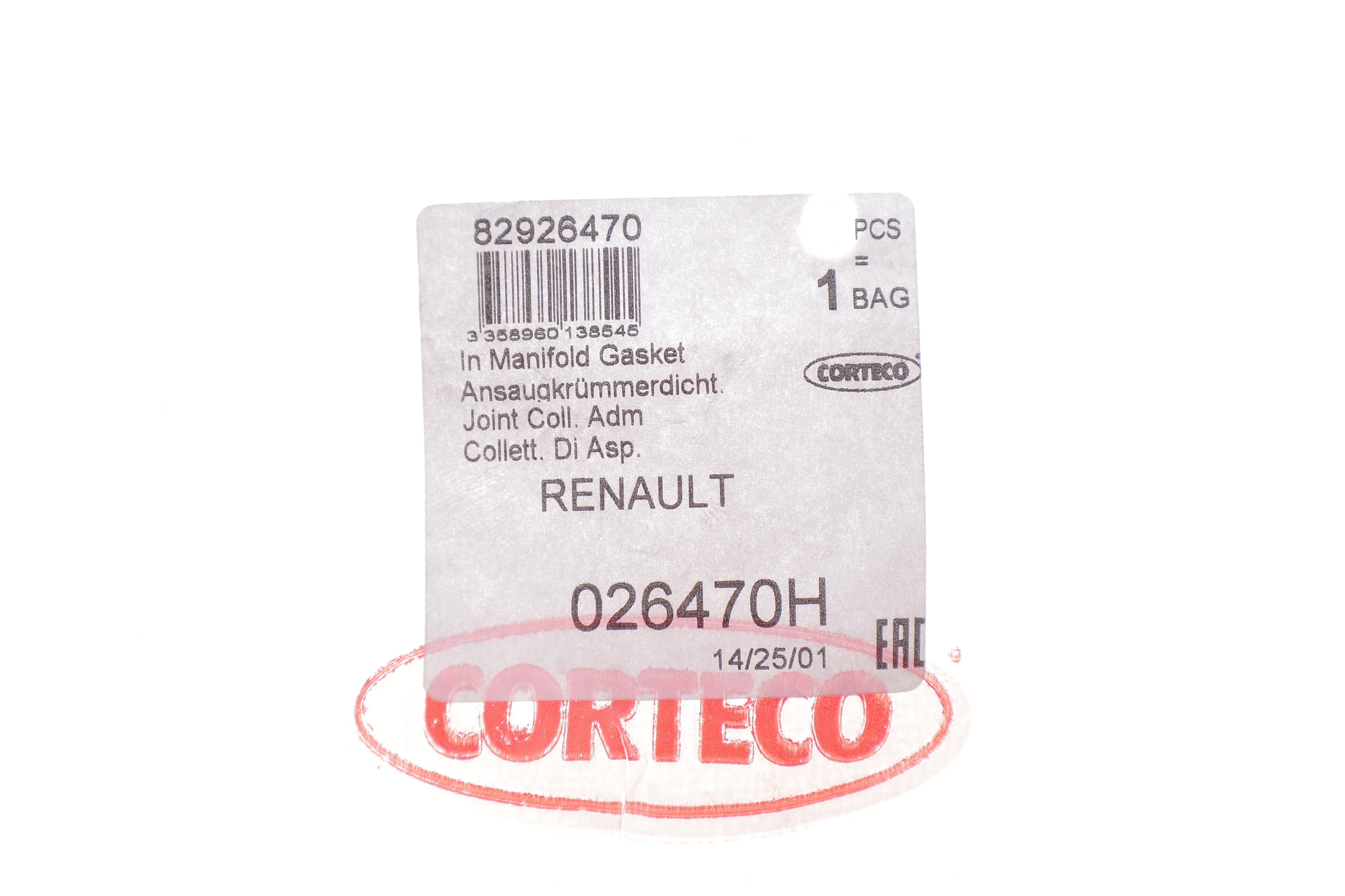 Прокладка колектора впускного Renault Kangoo 1.4/1.6i 97-