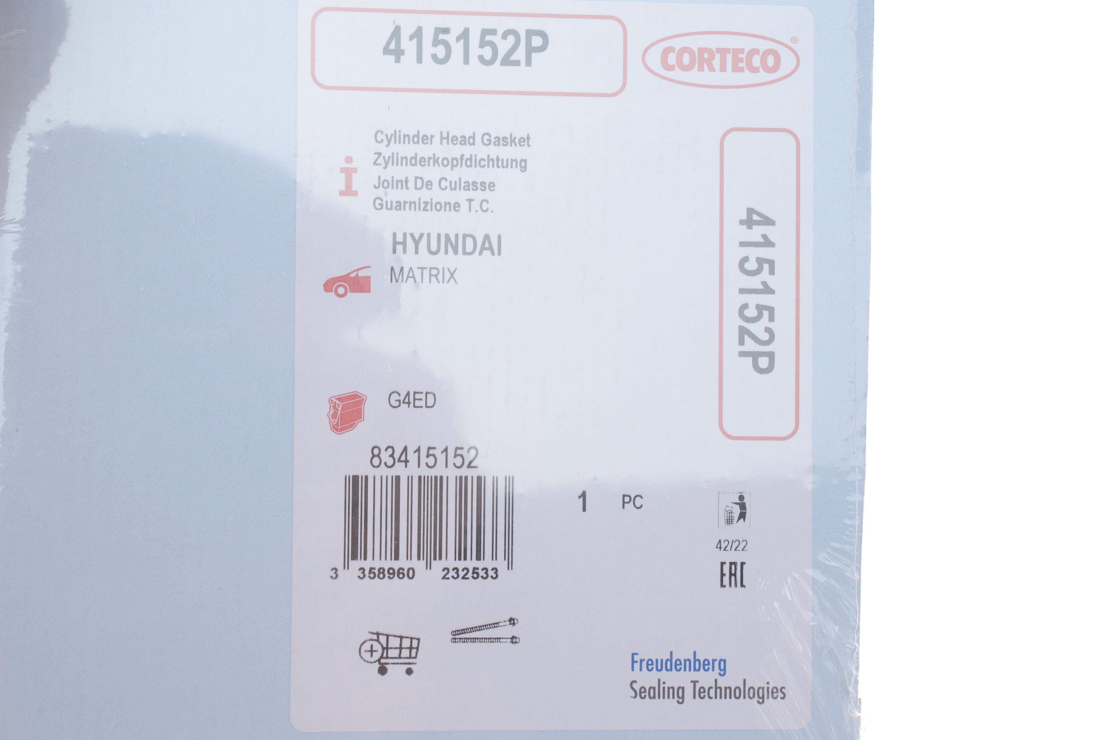 Прокладка ГБЦ Hyundai Accent/Kia Rio 1.4-1.6 CVVT 02-11 (0.3mm)