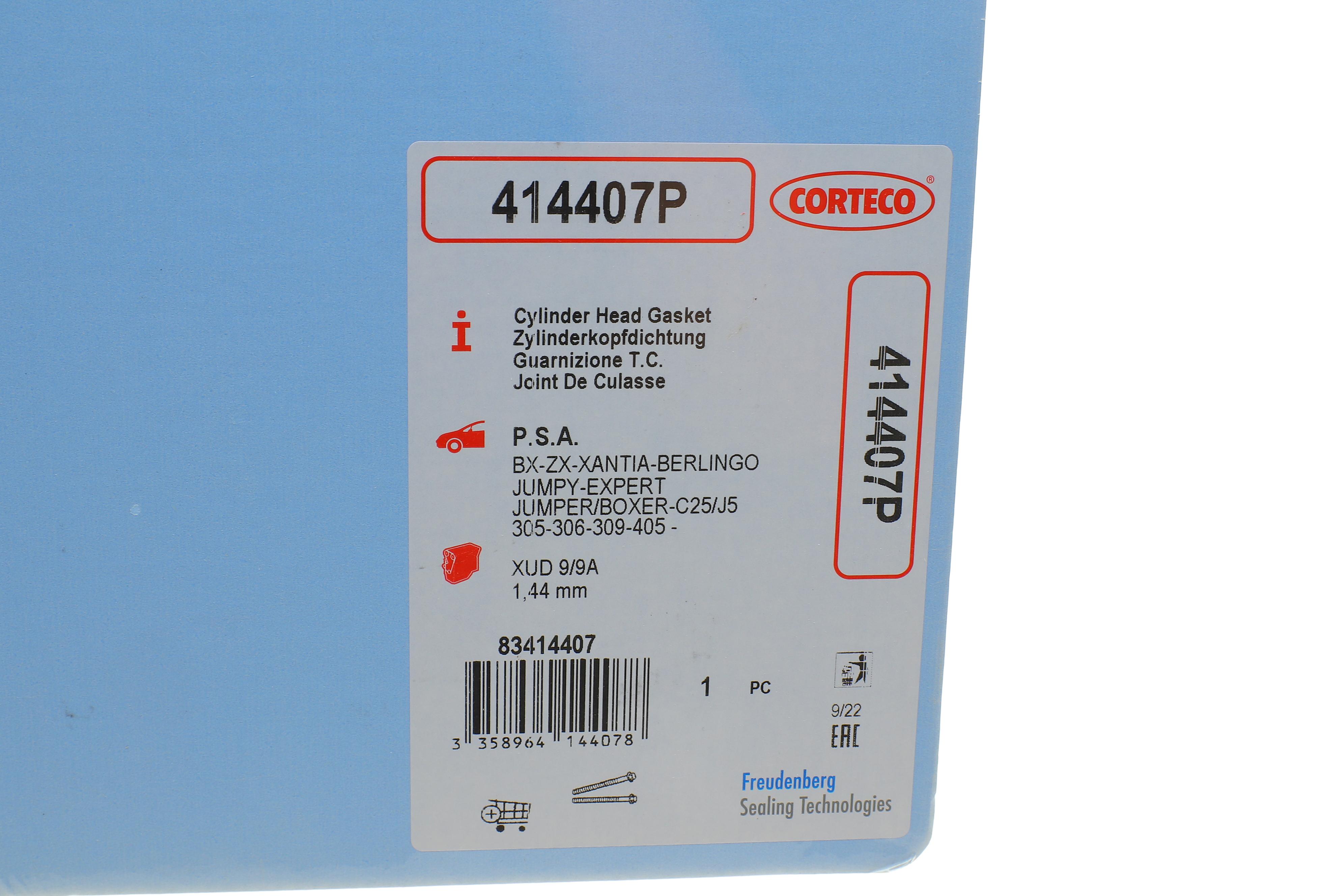 Прокладка ГБЦ Fiat Scudo/Citroen Jumpy 1.9D (1905) (3 метки) (1.44mm)