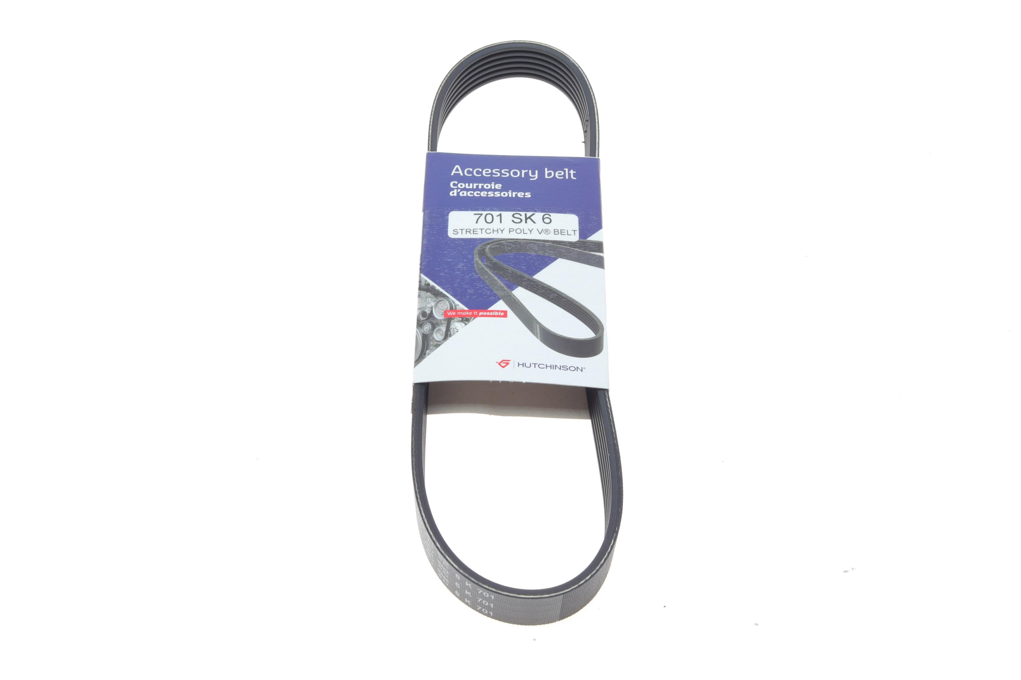 Ремень генератора Seat Ibiza 15-/VW Polo 1.0/1.6 14-/Skoda Fabia 14- (6PK701)