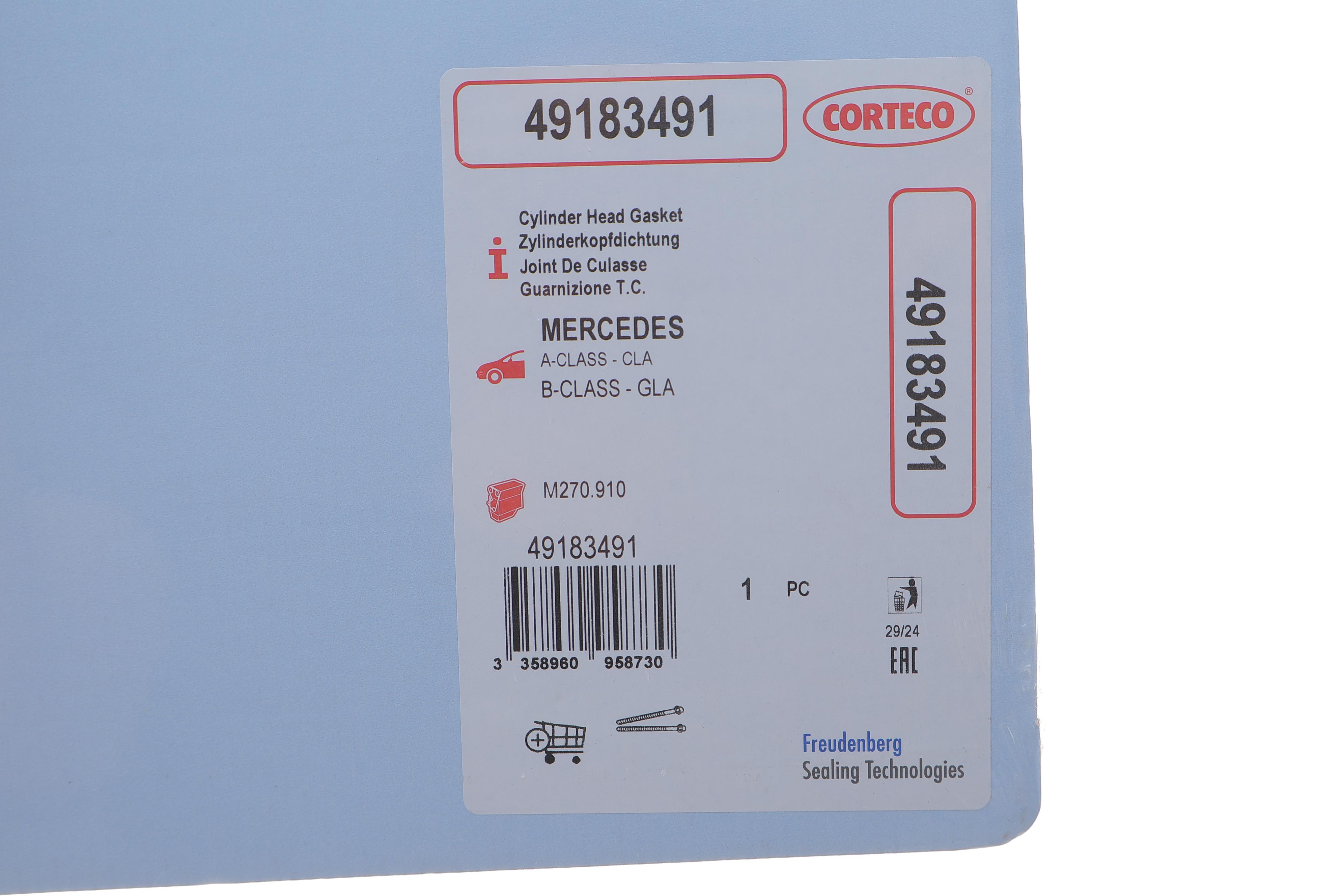 Прокладка ГБЦ MB A-class (W176)/B-class (W246/W242) 12-, M270