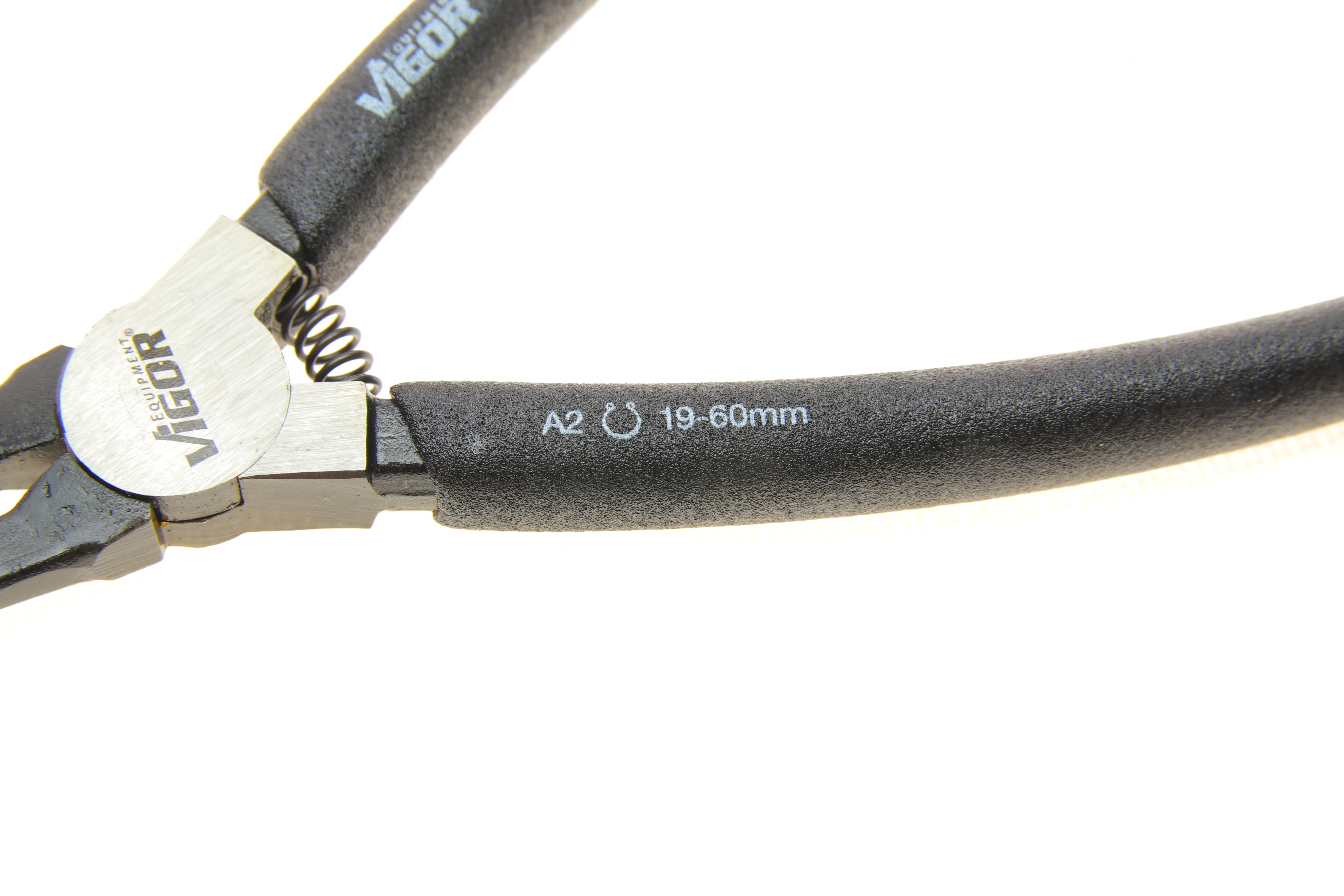 Щипці прямі для зовнішніх стопорних кілець 1,8x19-60 мм L-180 мм