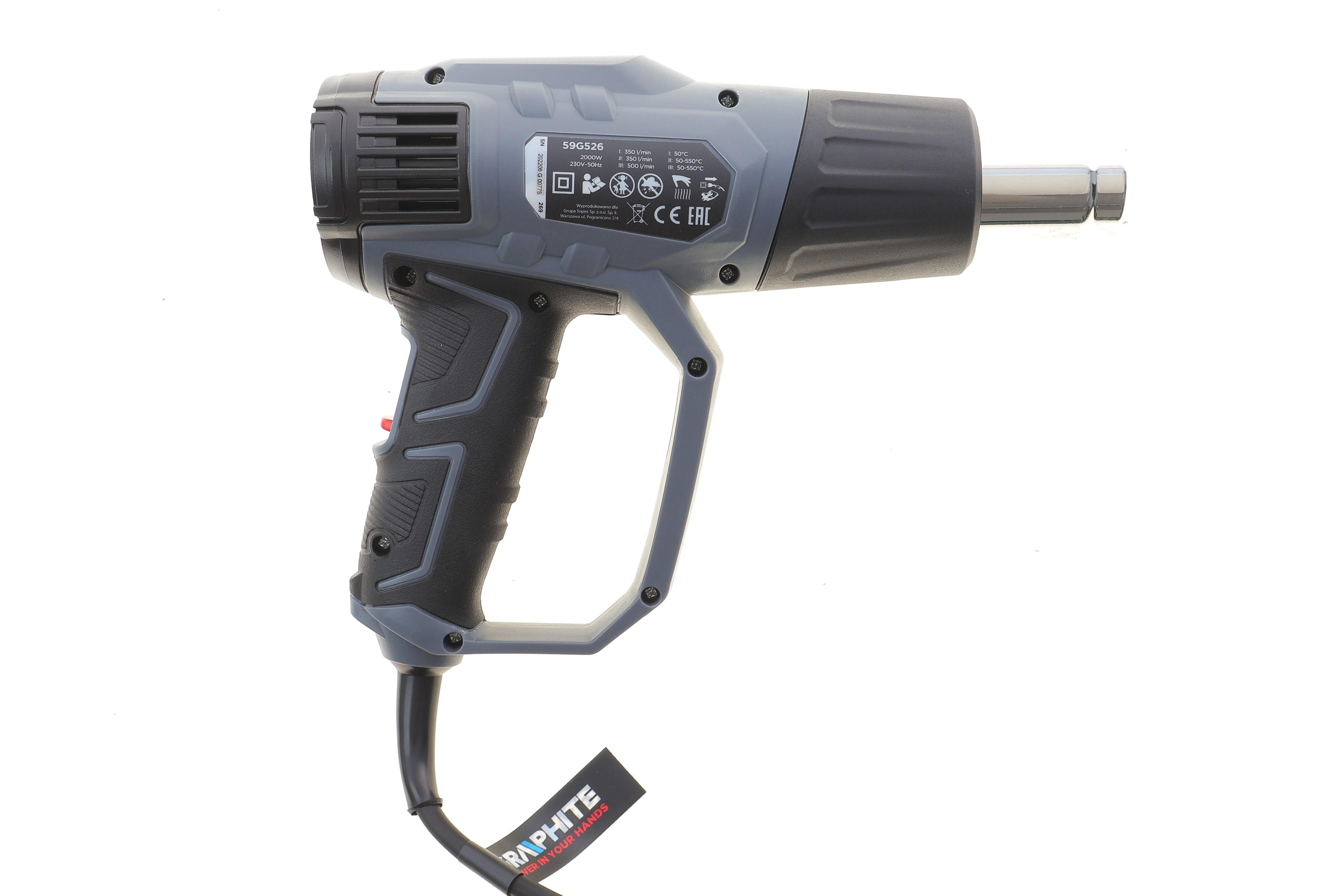 Термофен 2000W (три режима t° I:50 °C/ II:550 °C/II :550 °C)