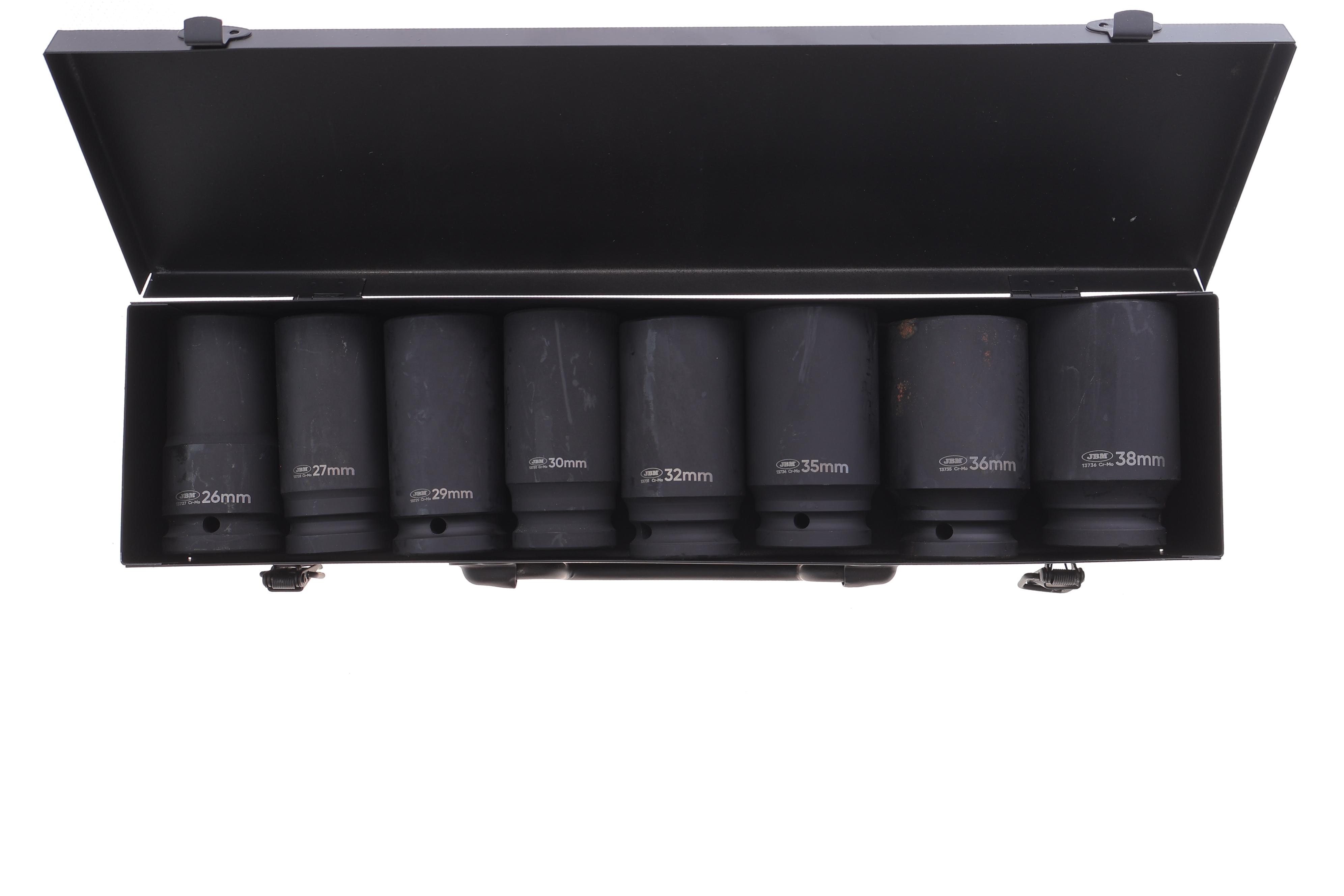 Набір ударних головок 3/4" 26-38 мм 8 од. Long 90 мм