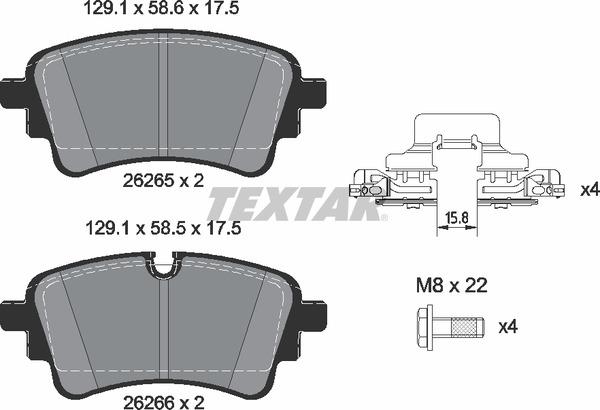 Колодки тормозные (задние) Audi A4/A5/Q5/Q7 2.0 TFSI/TDI/3.0 TDI 15- (TRW)