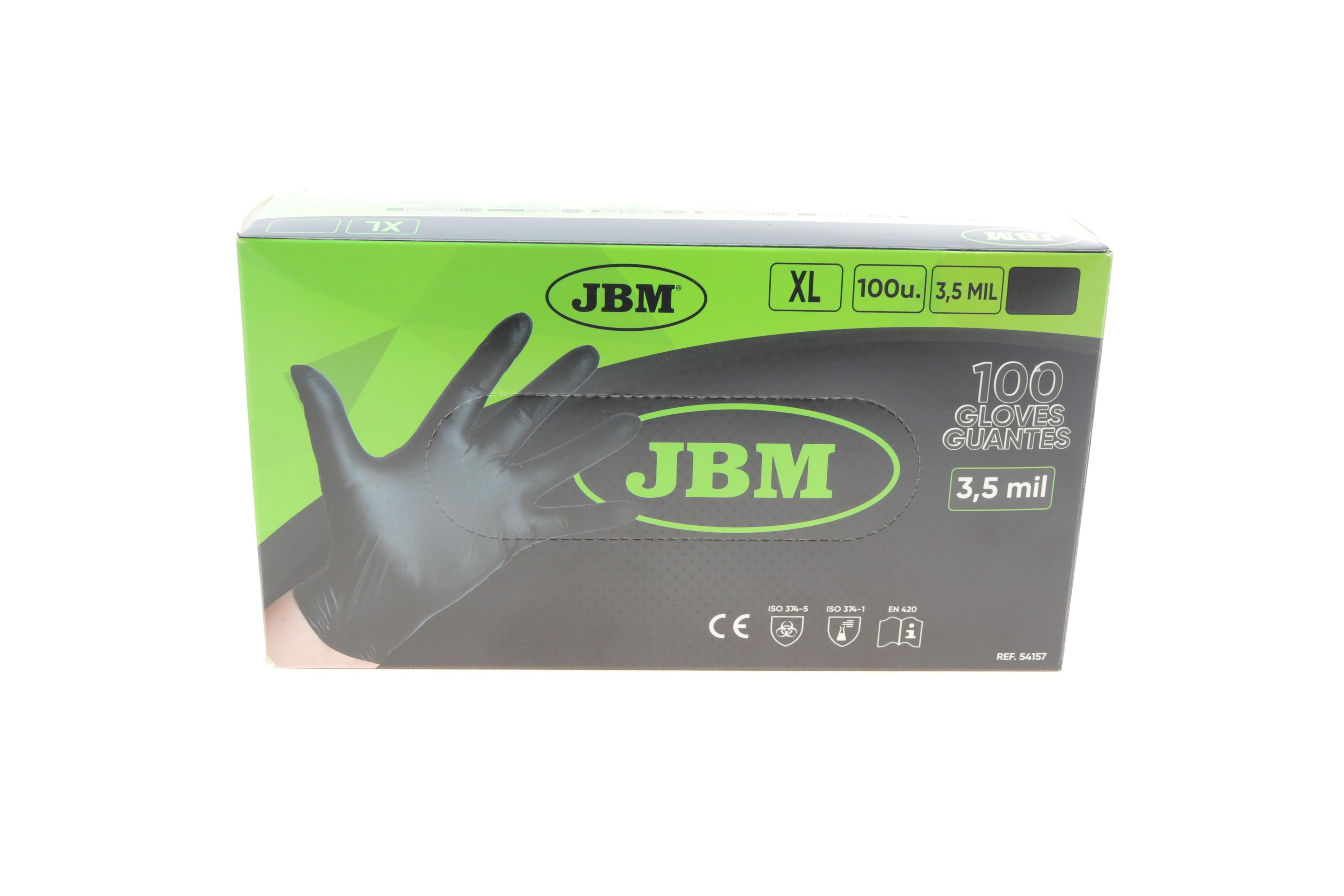 Рукавиці нітрилові (XL) 100 шт. 3,5 mil (чорні)