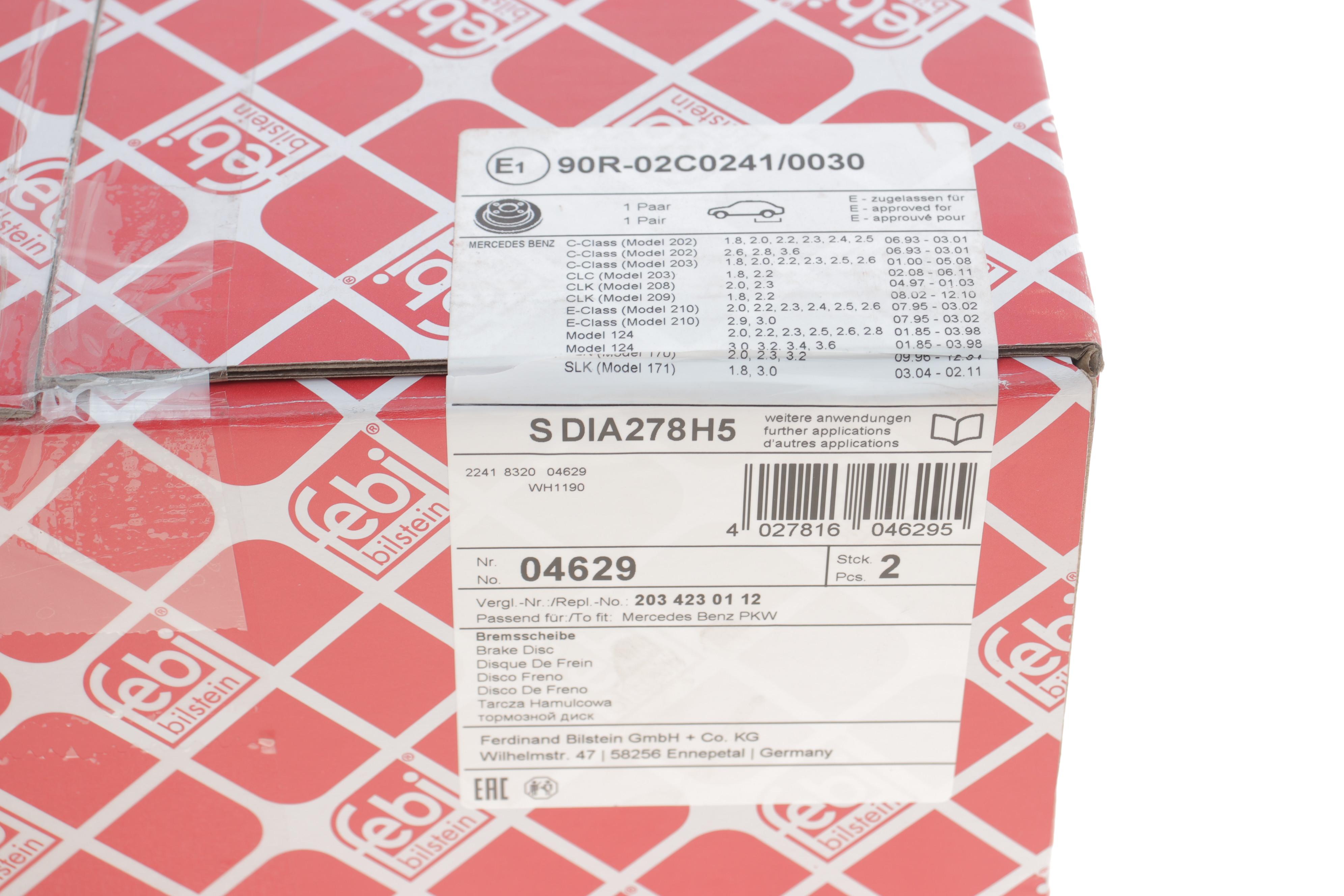 Диск гальмівний (задній) MB C-class (W202/W203/CL203/S202)/E (W124/W210/S124) -07 (278x9)