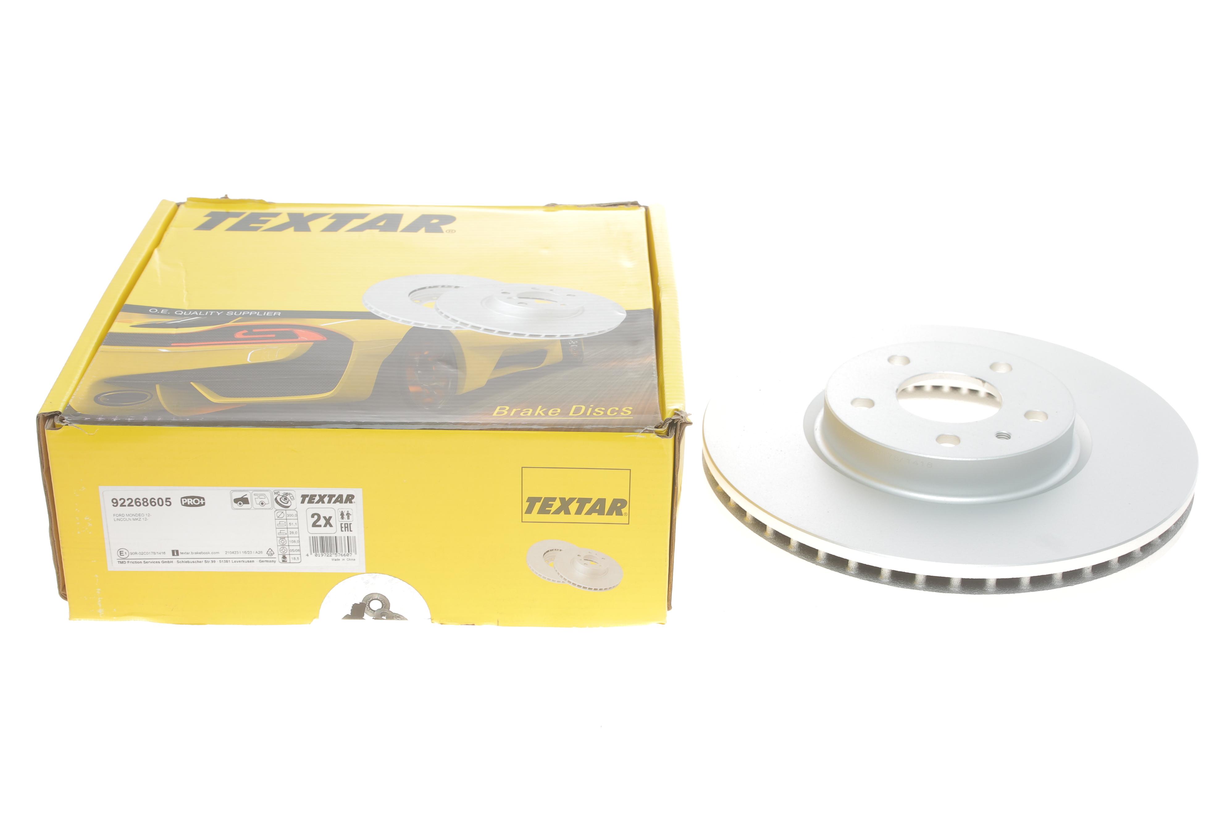 Диск гальмівний (передній) Ford Mondeo V 13- (300x28) PRO+