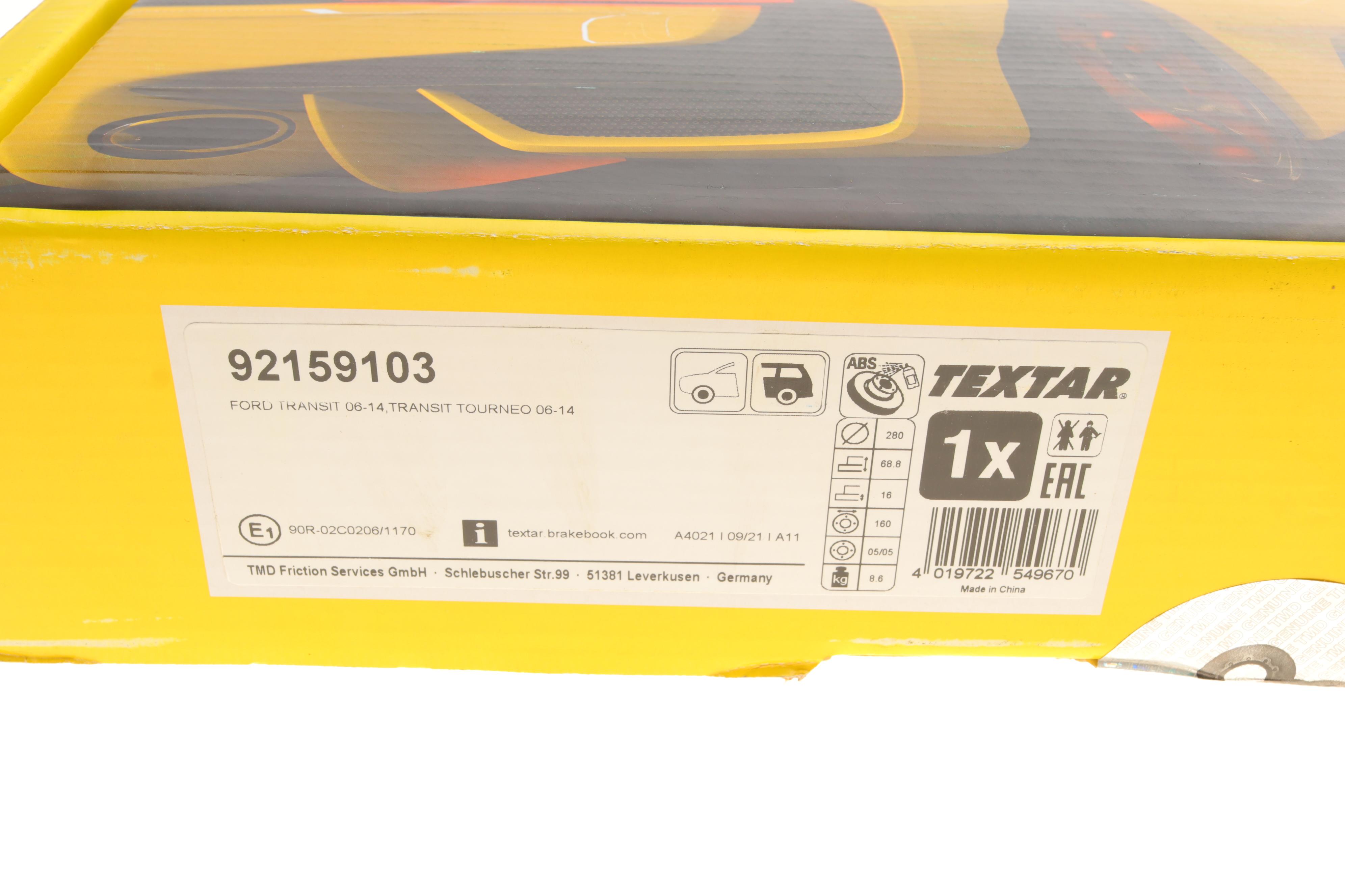 Диск гальмівний (задній) Ford Transit V347 06- (280x16) (+ABS) PRO