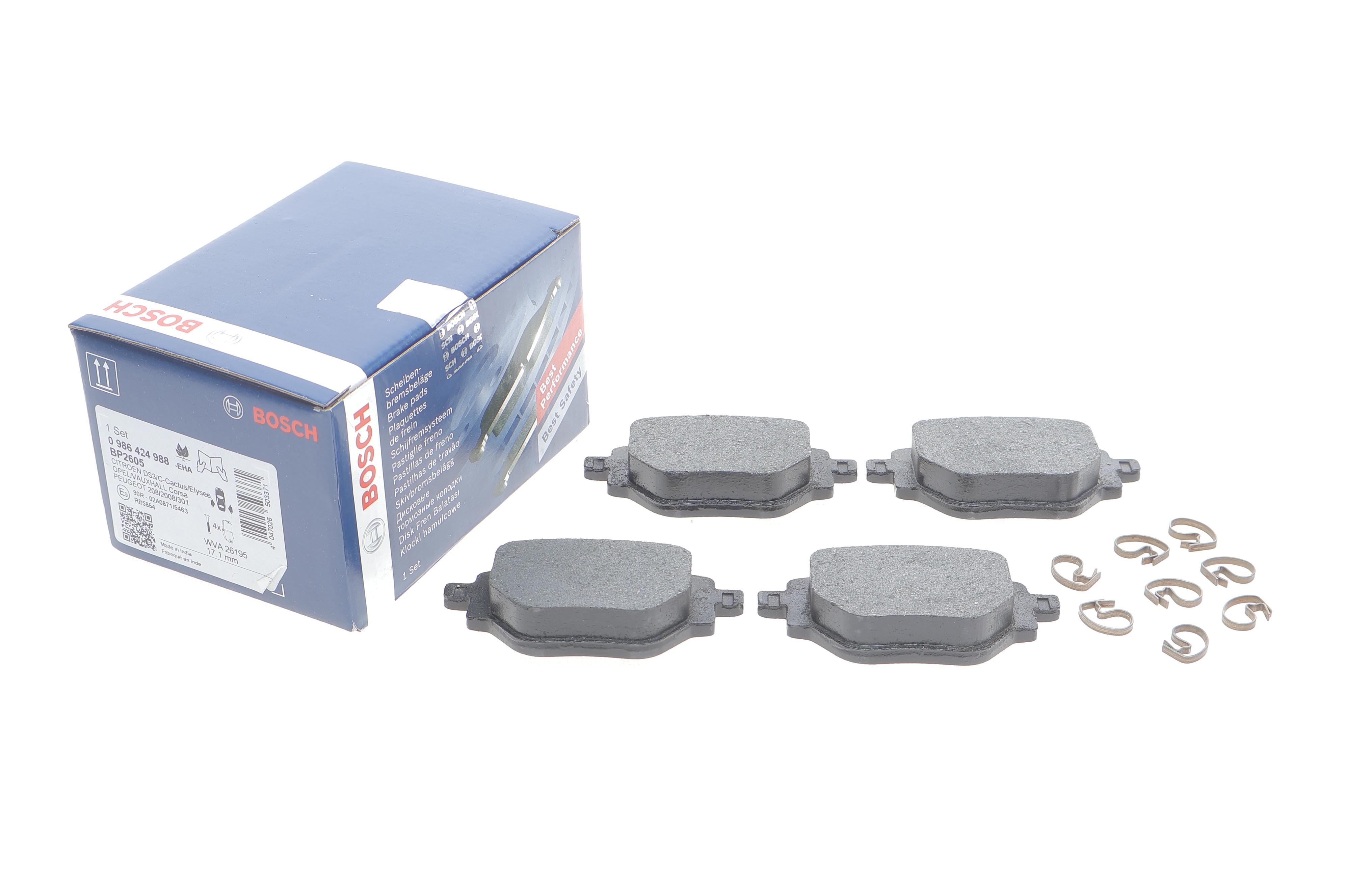 Колодки гальмівні (задні) Citroen C4 Cactus 14-/C-Elysee/Peugeot 301 12-/2008/Opel Corsa F 19-