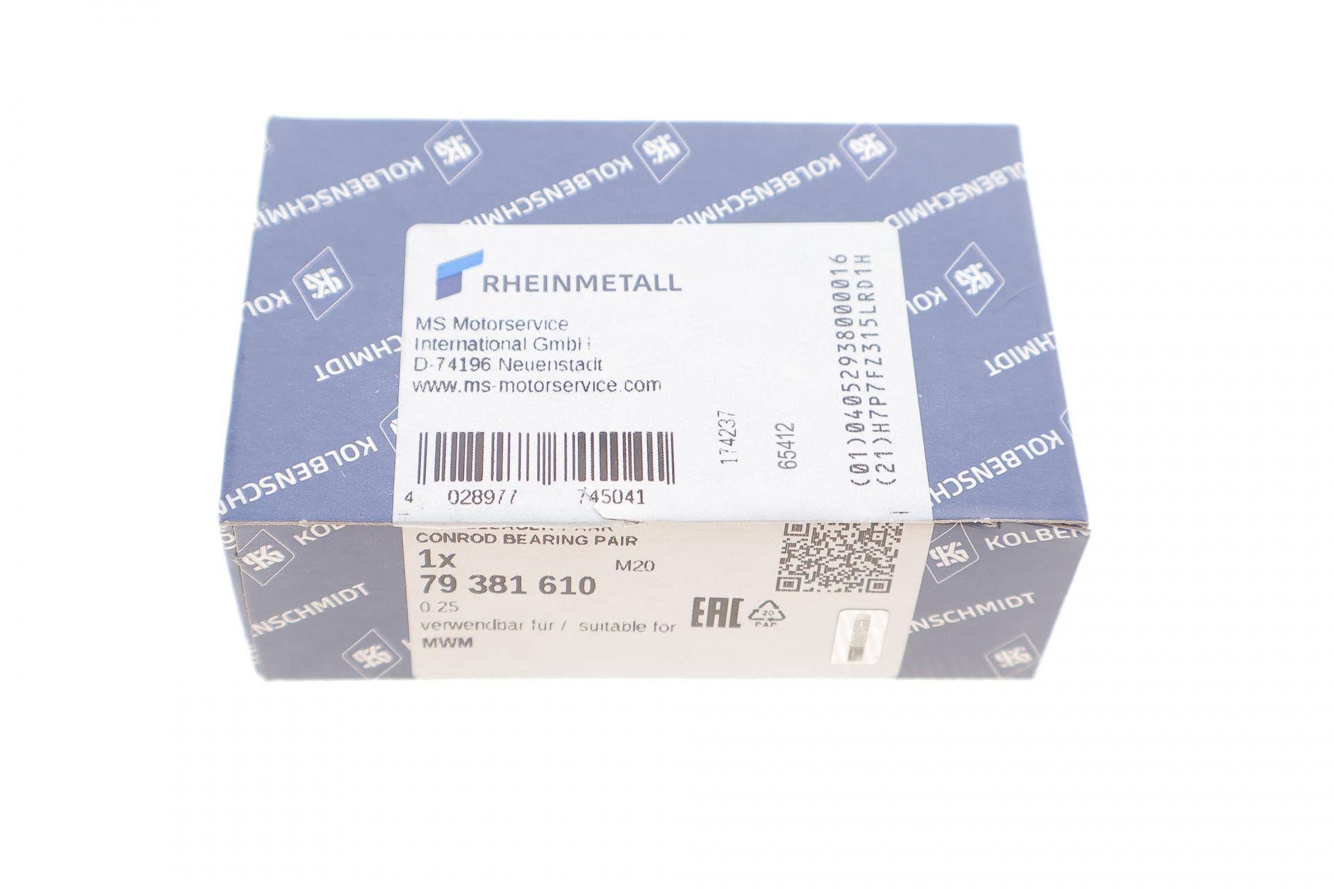 Вкладиші шатунні VW LT 2.8 TDI 97-06 (+0.25) (к-кт 2шт)