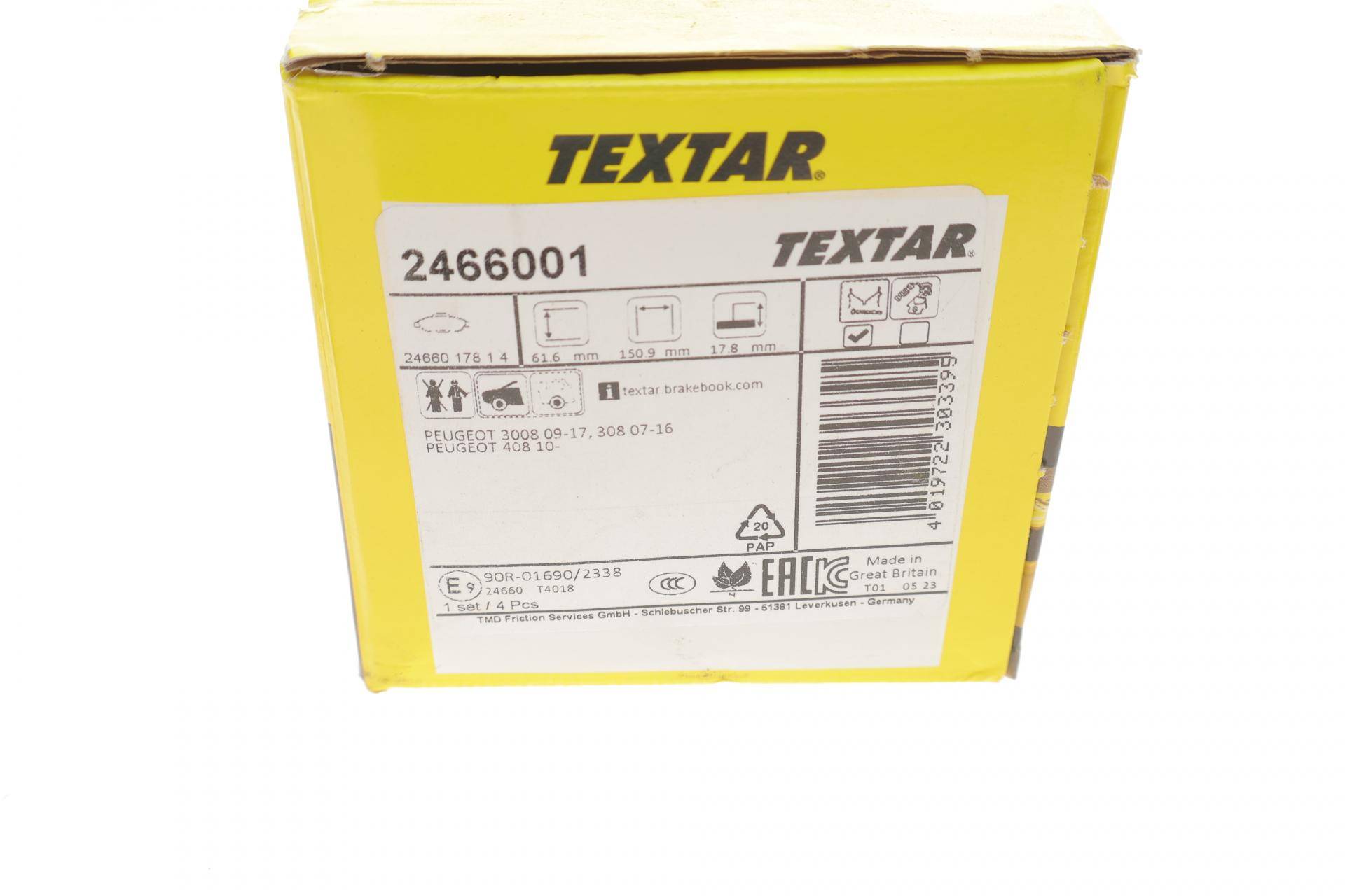 Колодки гальмівні (передні) Peugeot 308/CC/SW/3008 07- (Bosch) Q+