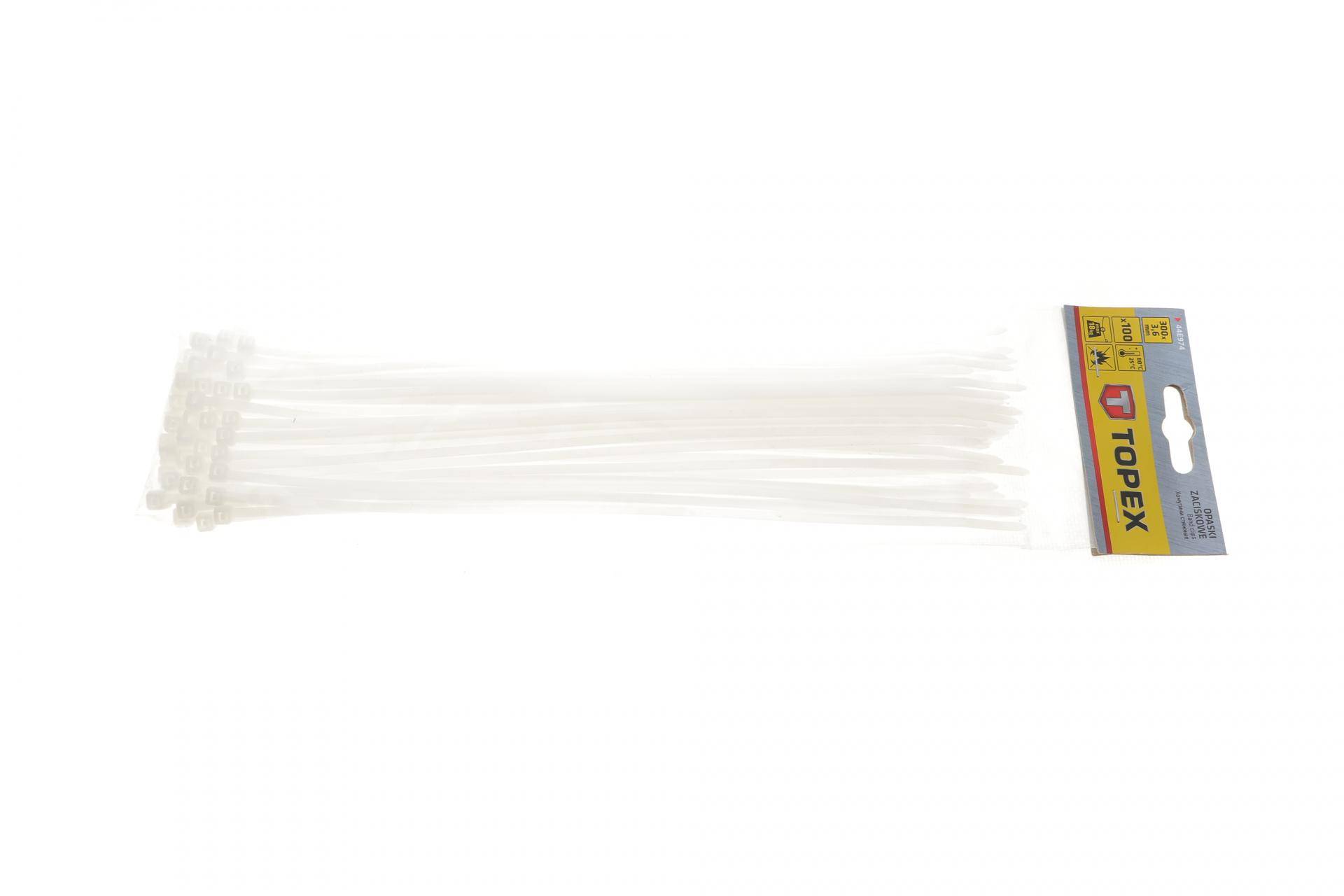 Набір стяжок пластикових 3,6x300 мм 100 од. (біла)