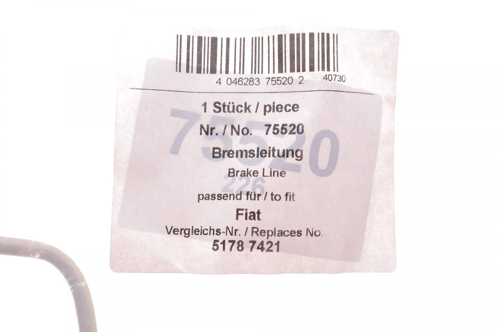 Шланг гальмівний (задній) Fiat 500/500C 07- (R)