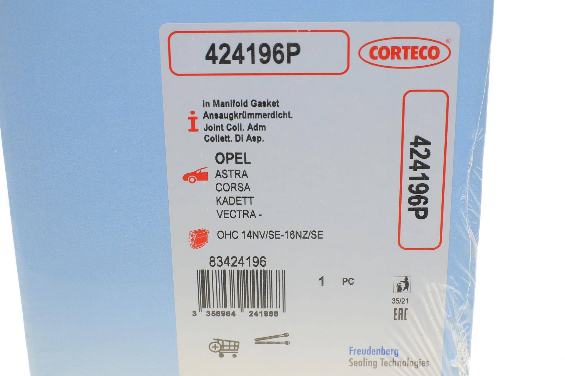 Прокладка колектора впускного Opel Combo/Kadett/Vectra A 1.2-1.6 86-