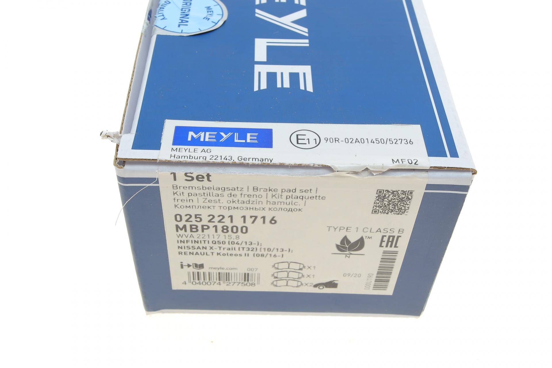 Колодки гальмівні (передні) Nissan X-Trail/Infiniti Q50 13-/Renault Koleos 16- (к-кт)(Akebono)