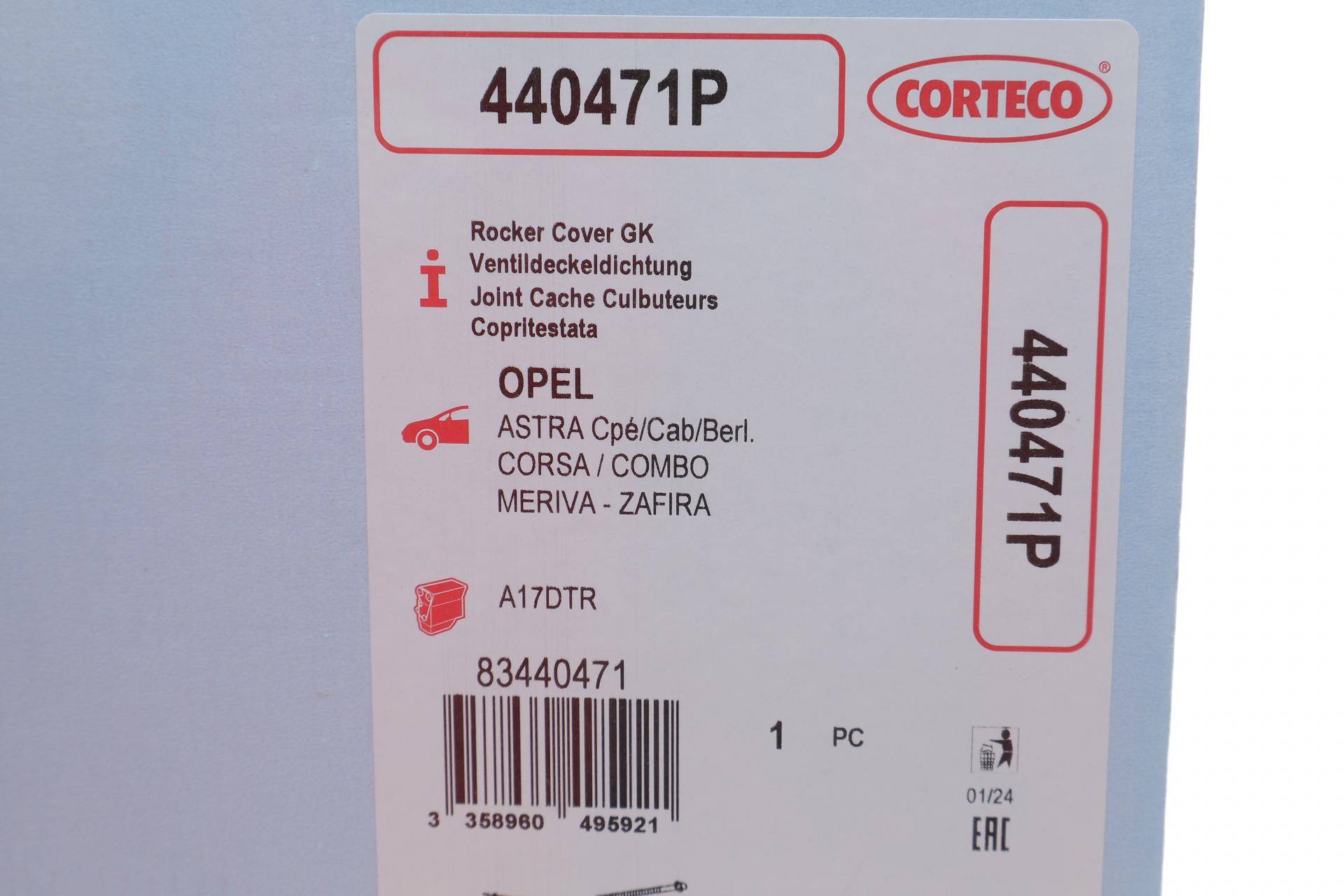 Прокладка кришки клапанів Opel Astra H/ J/ Corsa/ Meriva 1.7 CDTI 06-