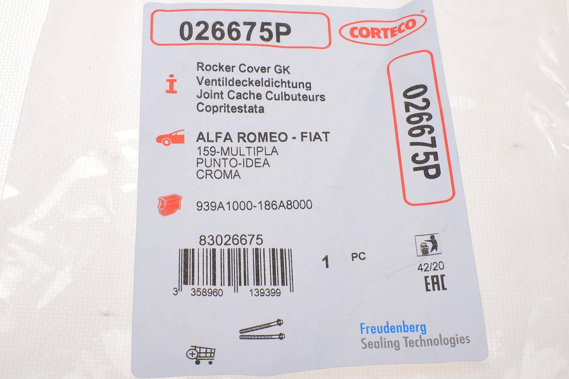 Прокладка кришки клапанів Fiat Doblo 1.9JTD 01-