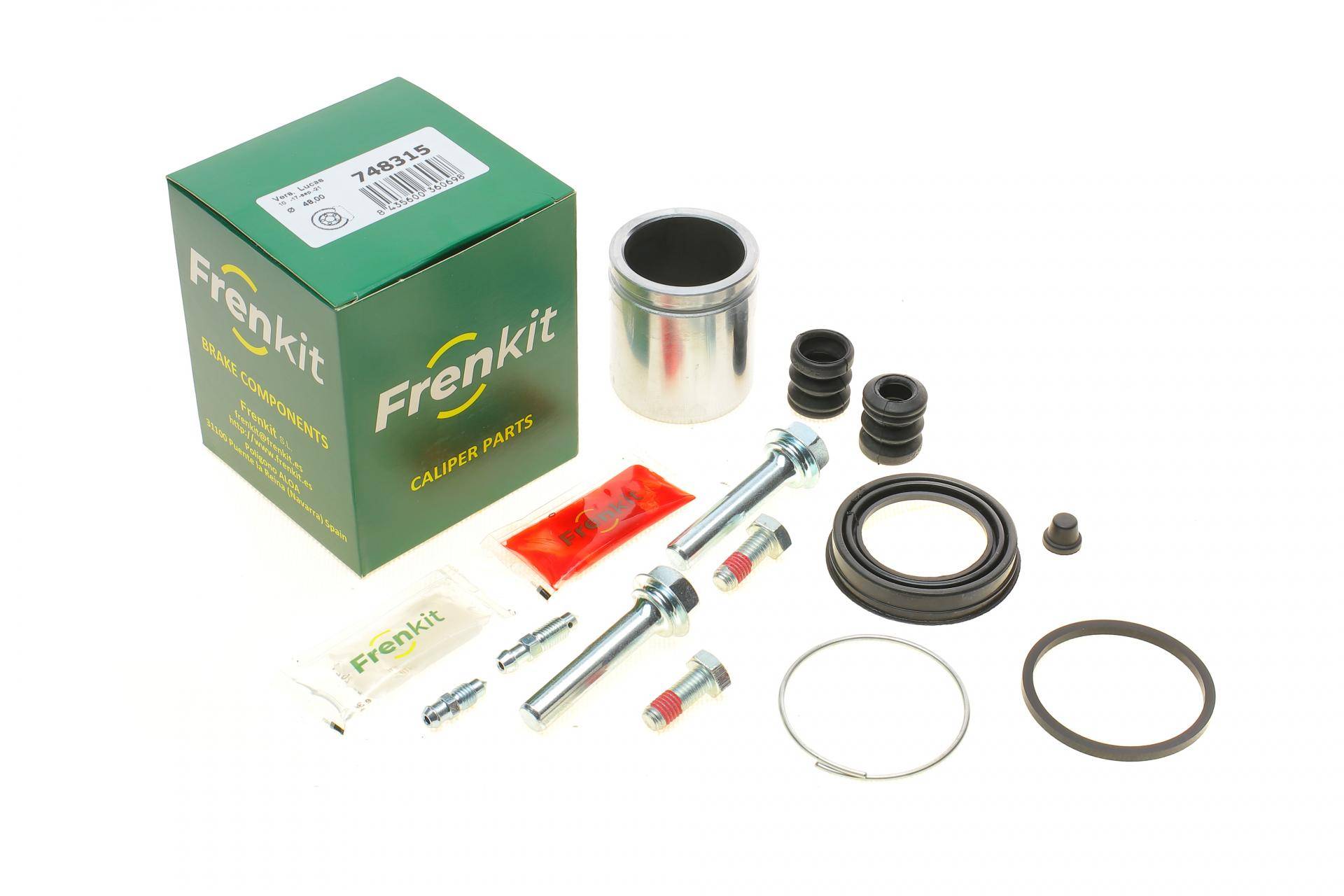 Ремкомплект супорта (переднього) Dacia Logan 05- (d=48mm)(Girling)(+1 поршень/направляюча) SuperKit