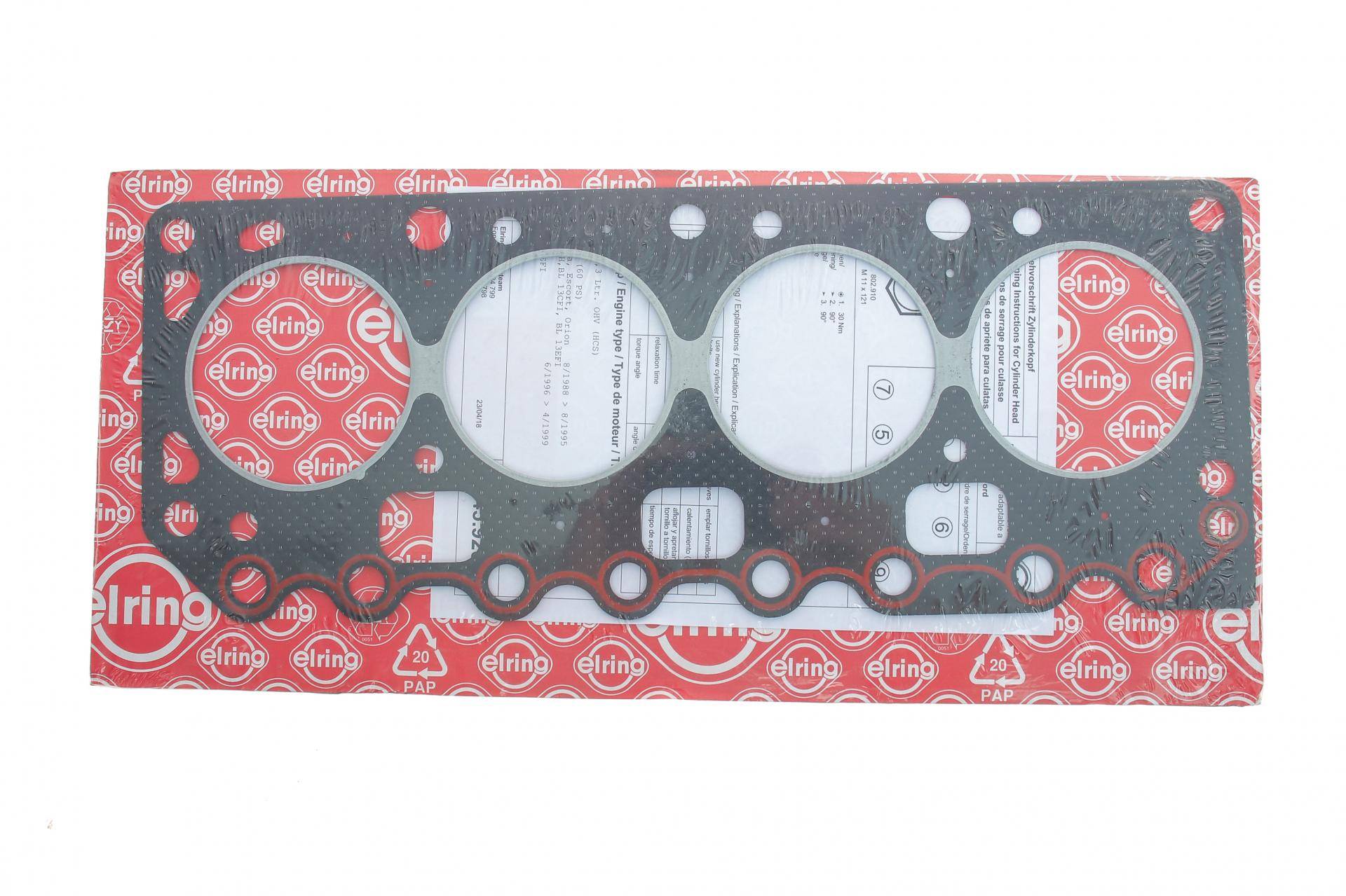 Прокладка ГБЦ Ford Escort 1.3i -99 (1mm)