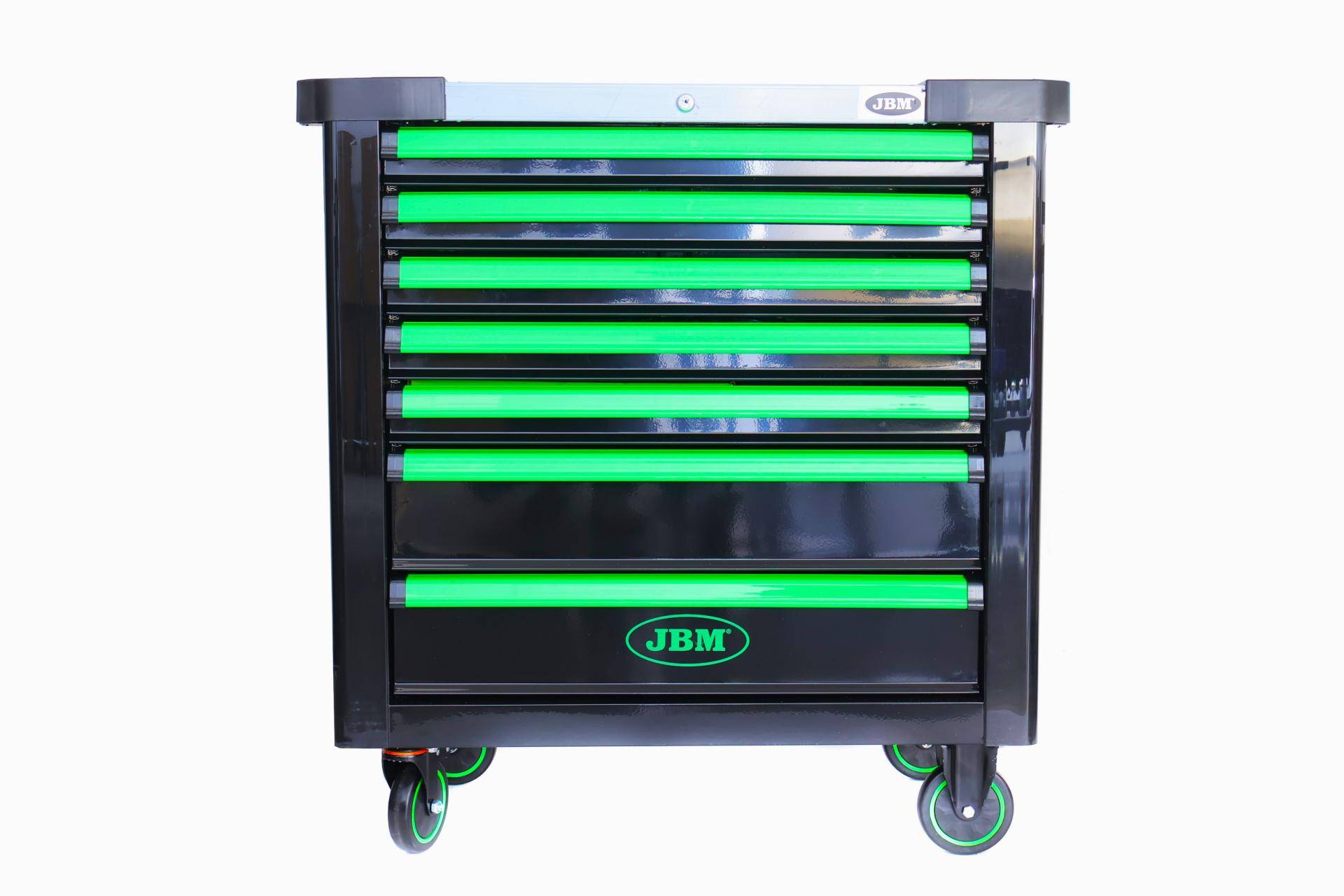Візок з інструментами 7 секцій 199 од. (зелений)