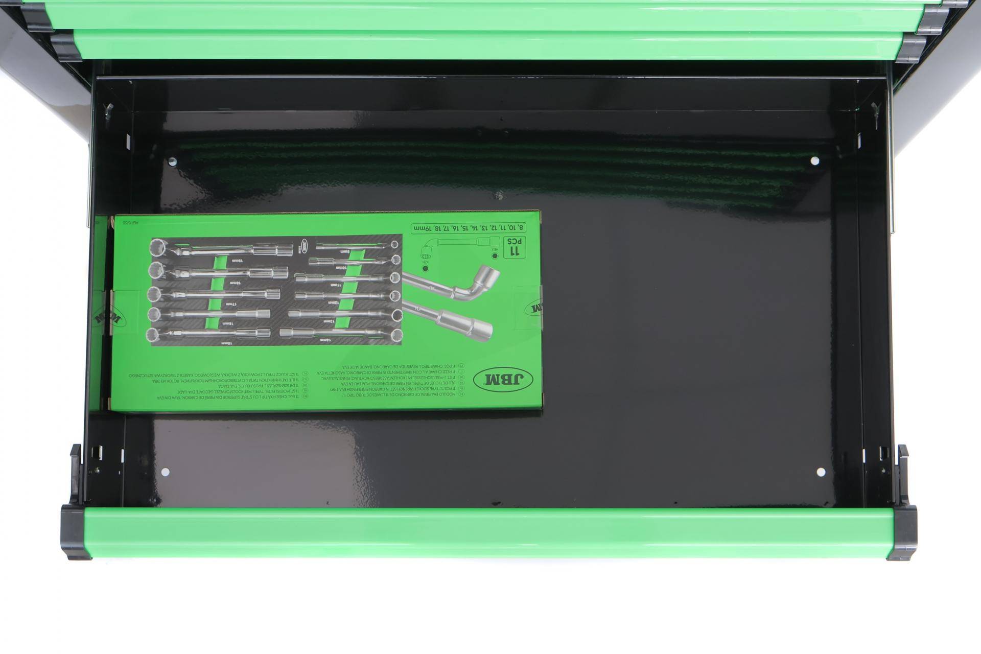 Візок з інструментами 7 секцій 199 од. (зелений)